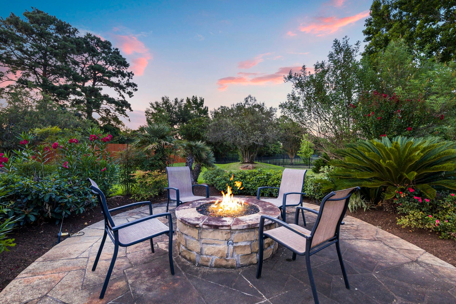 7930 Spring Village Drive, Spring, TX 77389 Enjoy the custom firepit.