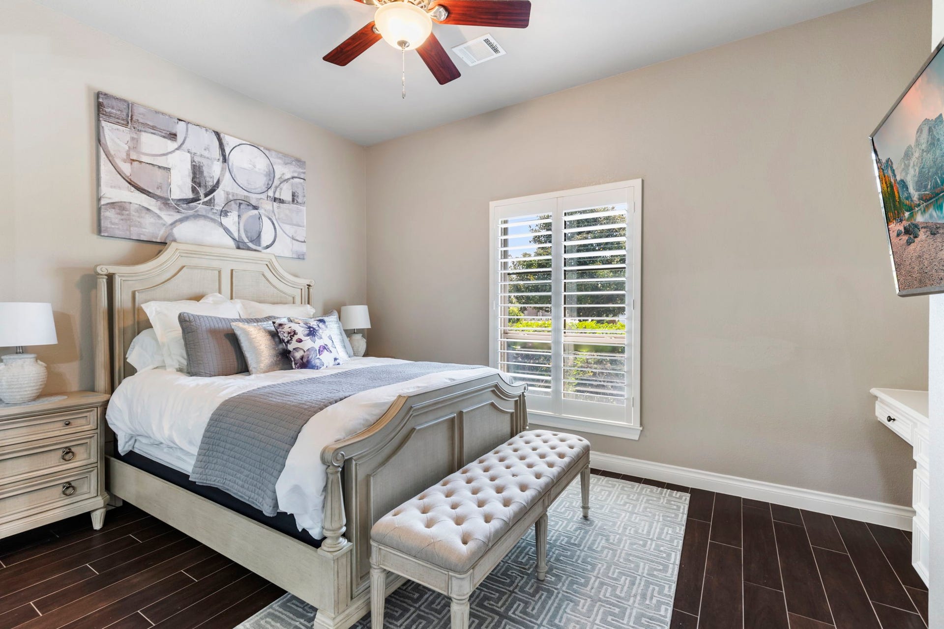 7930 Spring Village Drive, Spring, TX 77389 Secondary bedroom has wood flooring.