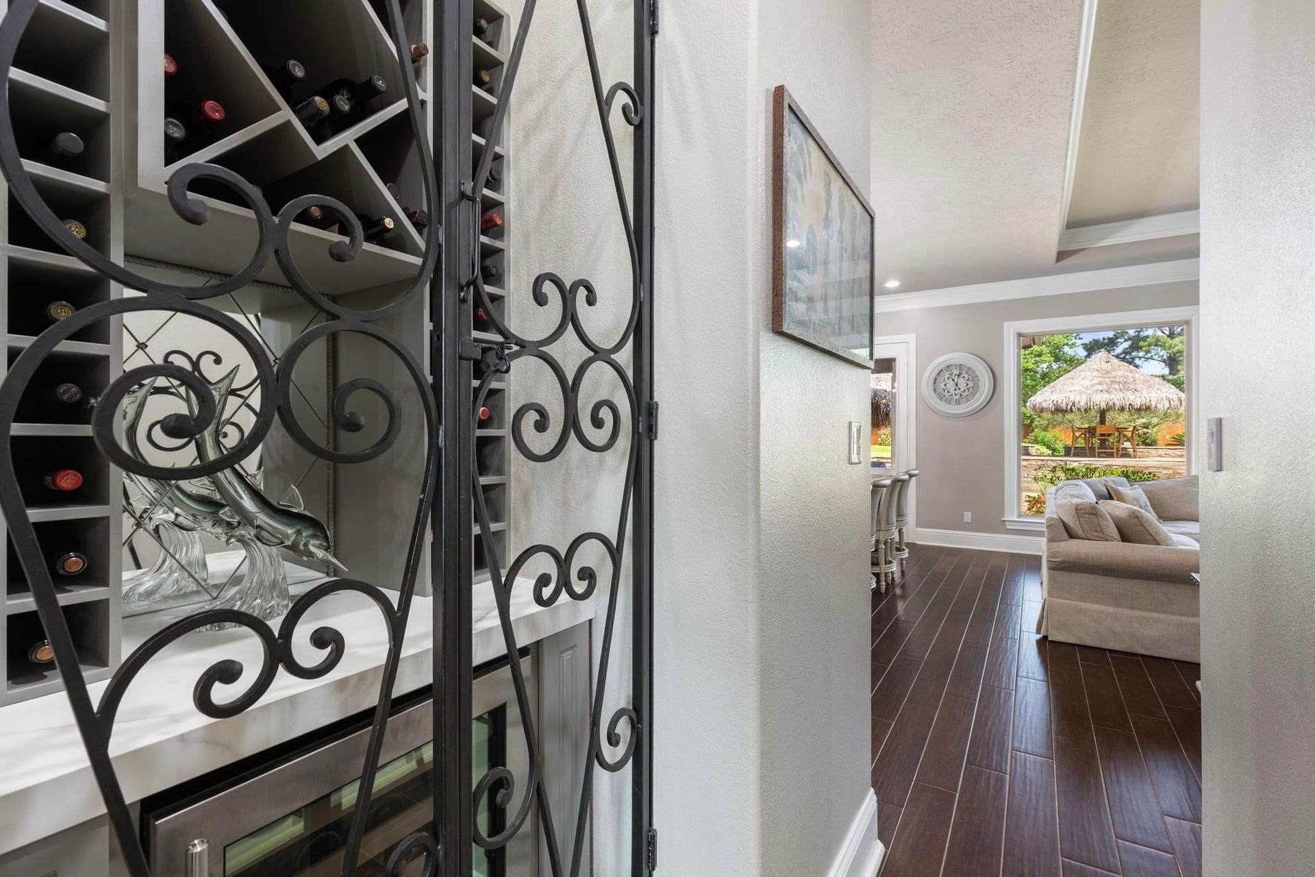 7930 Spring Village Drive, Spring, TX 77389 This home comes with wine storage and wine fridge.