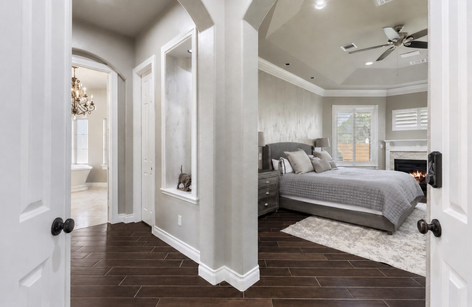 7930 Spring Village Drive, Spring, TX 77389 Private primary suite tucked away on the opposite end of home.