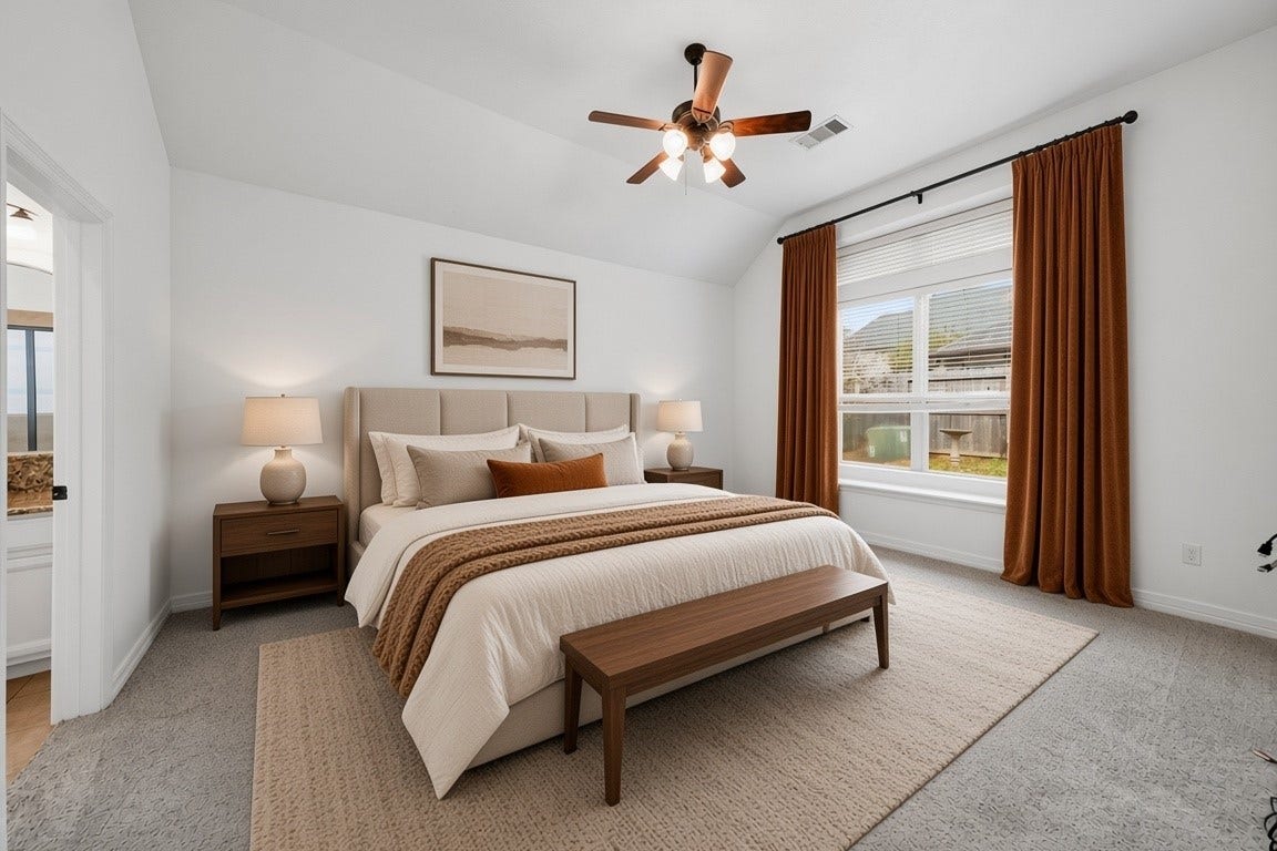 28906 Davenport Drive, Katy, TX 77494 virtually staged - spacious 1st floor primary with large windows
