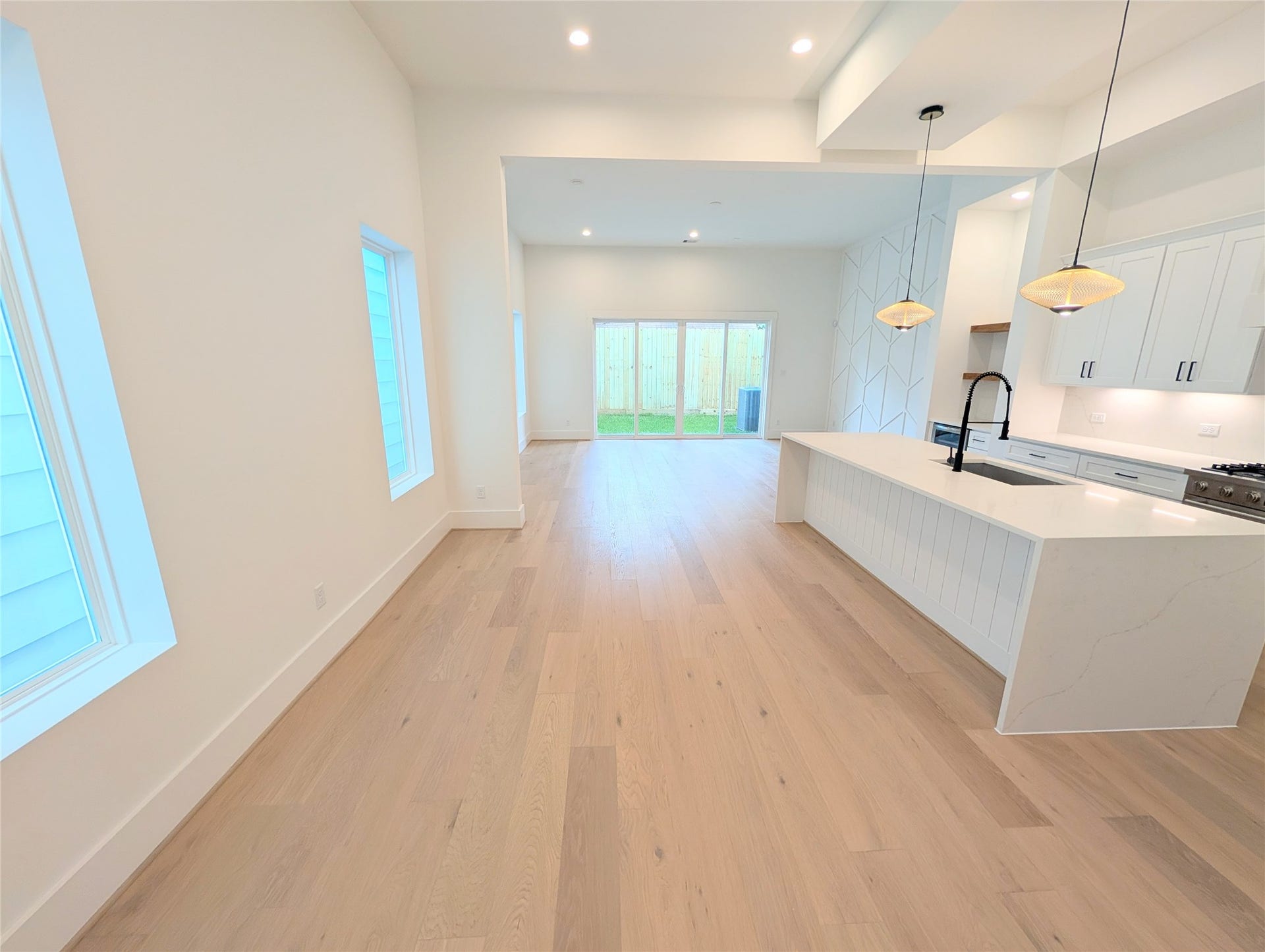 Large dining area open to the living area and kitchen, perfect for entertaining,