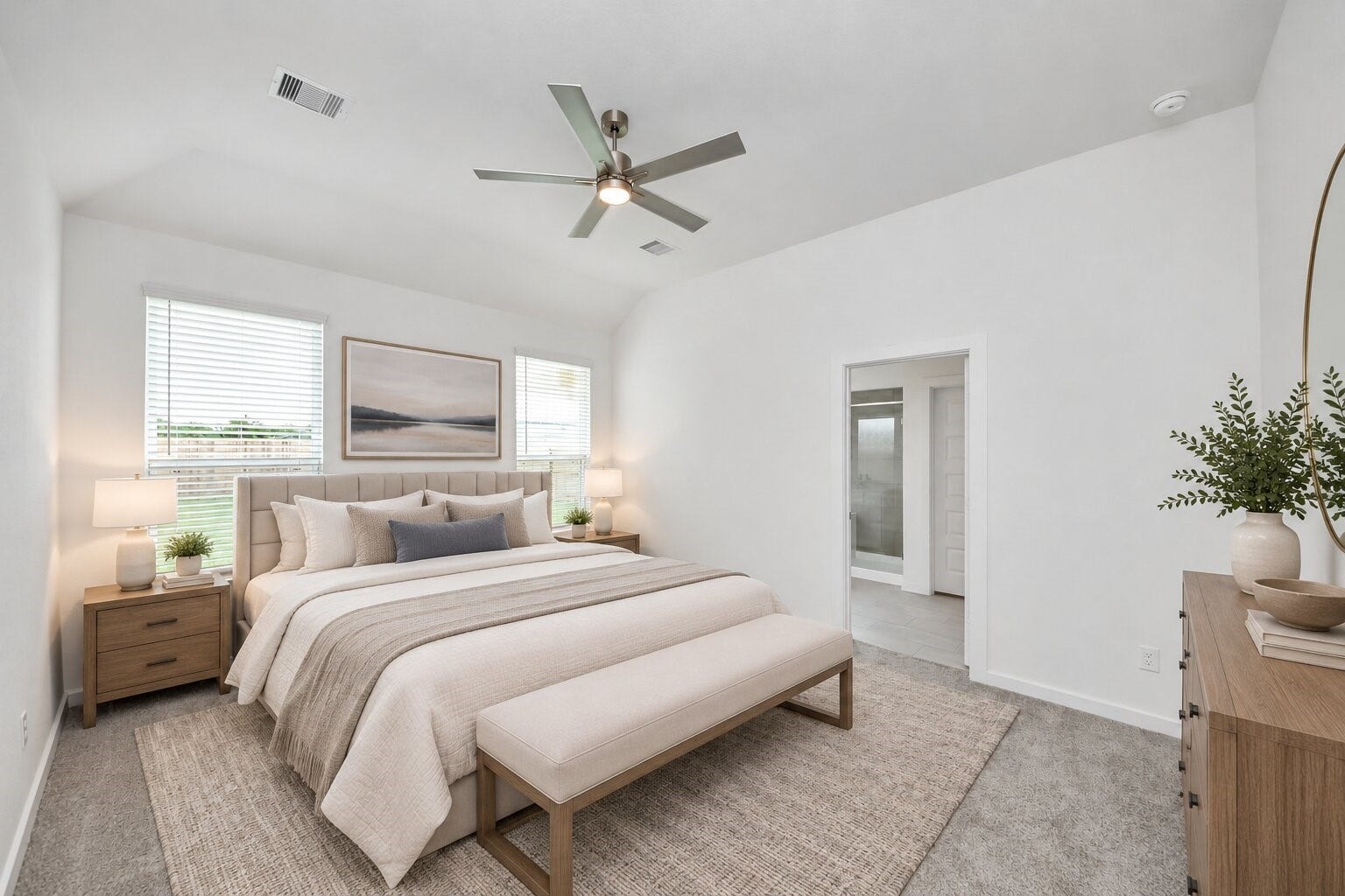Virtually Staged - Primary Bedroom. Sample photo of completed home with similar floor plan. Actual colors and selections may vary.