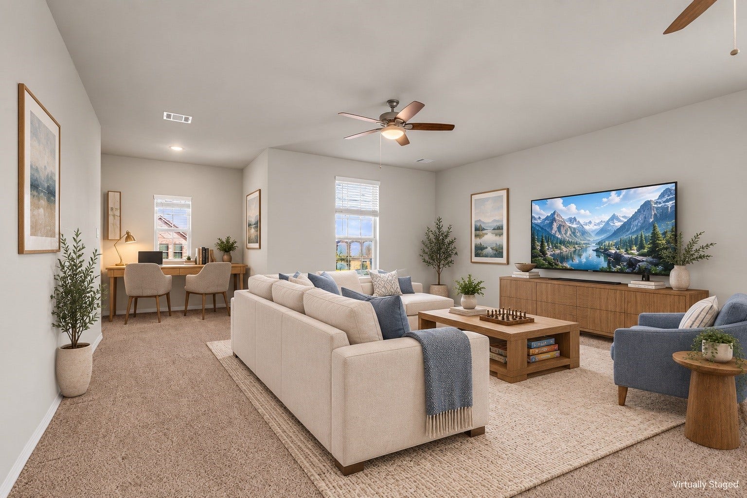 801 Bahia Bay Drive, Katy, TX 77493 Large gameroom upstairs virtually staged.