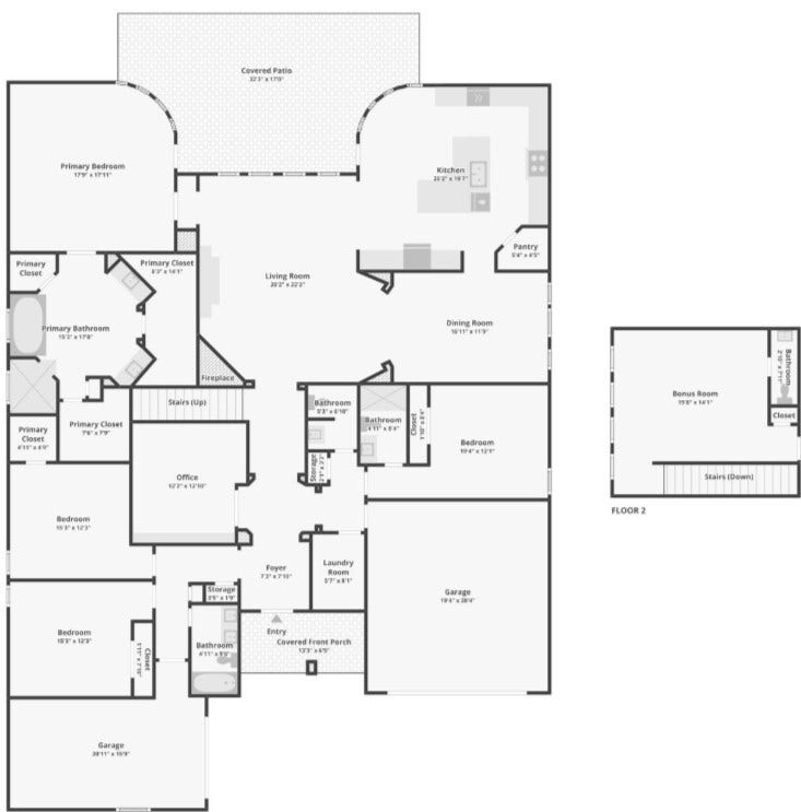 19215 Shady Blossom Drive, Cypress, TX 77433 Floor plan view of this phenomenal home.