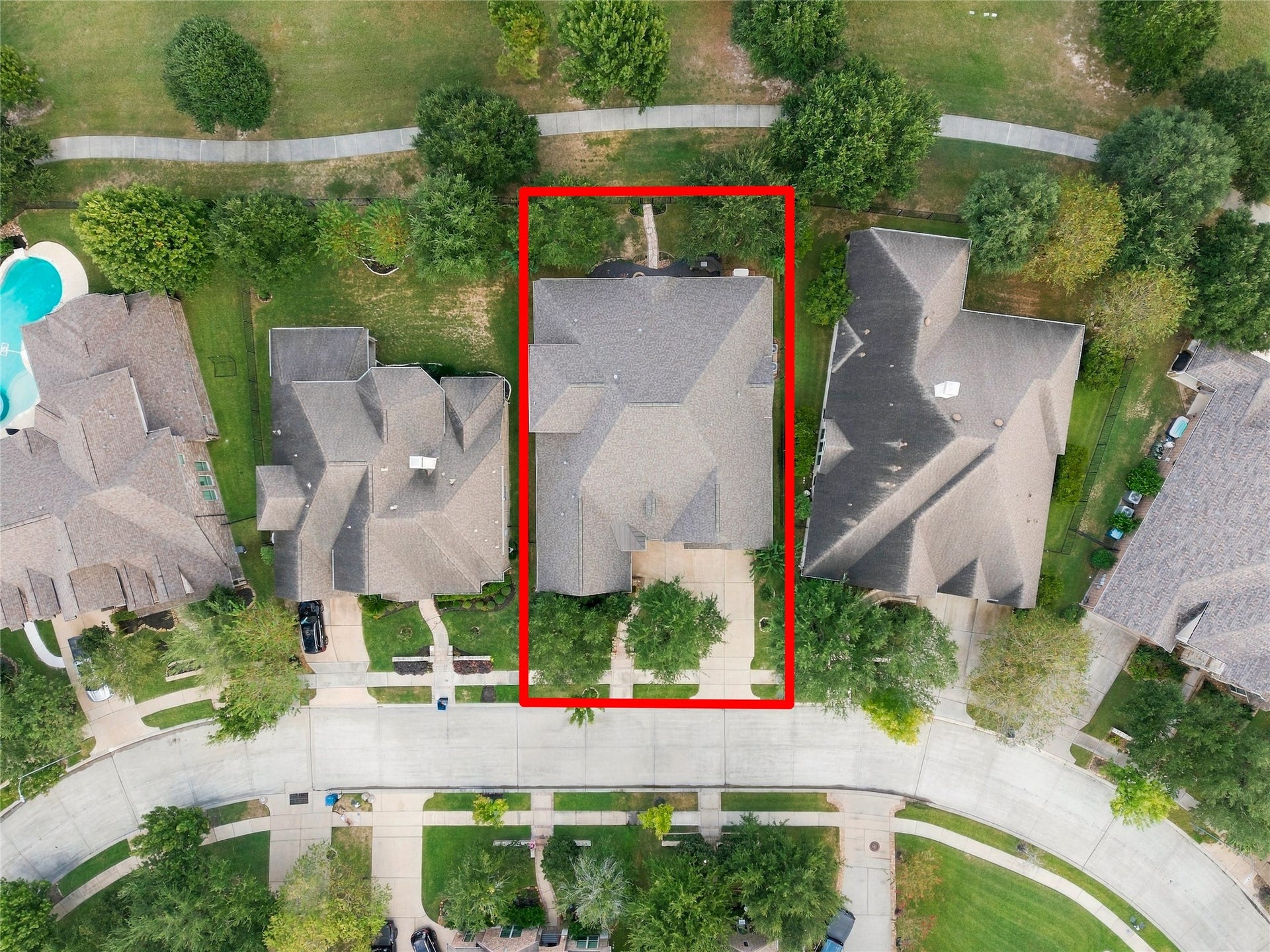 19215 Shady Blossom Drive, Cypress, TX 77433 Property line view of this spectacular home.