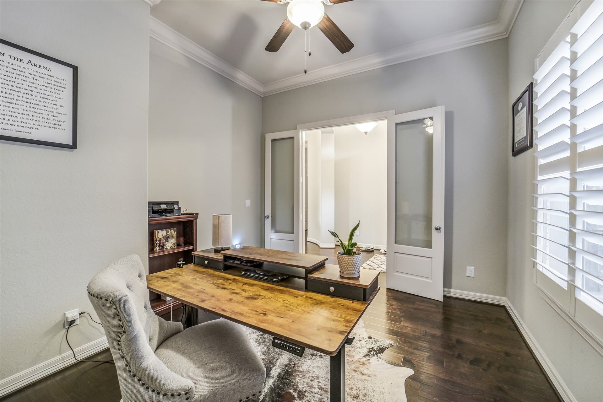 2721 Saddlehorn Trail, Katy, TX 77494 French doors welcome you into this private study.