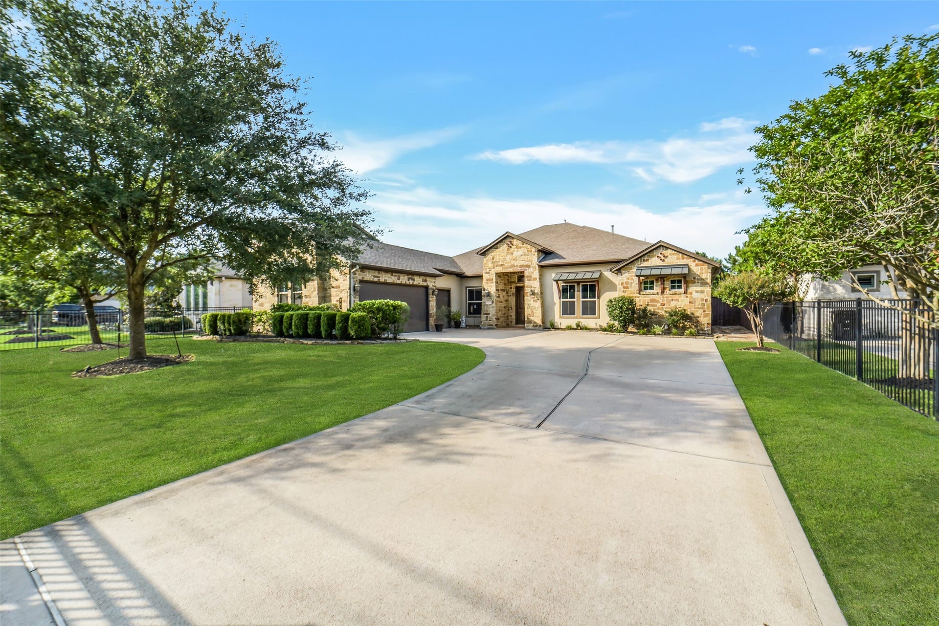 2721 Saddlehorn Trail, Katy, TX 77494 Drive through your very own private gate entry to your beautiful new home. It offers extra security and privacy.