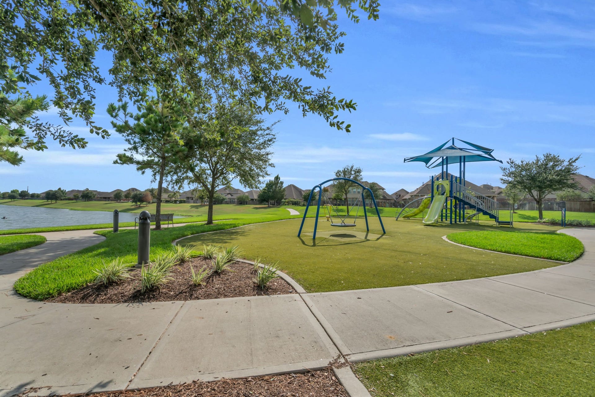 Community park with views of the pond.
