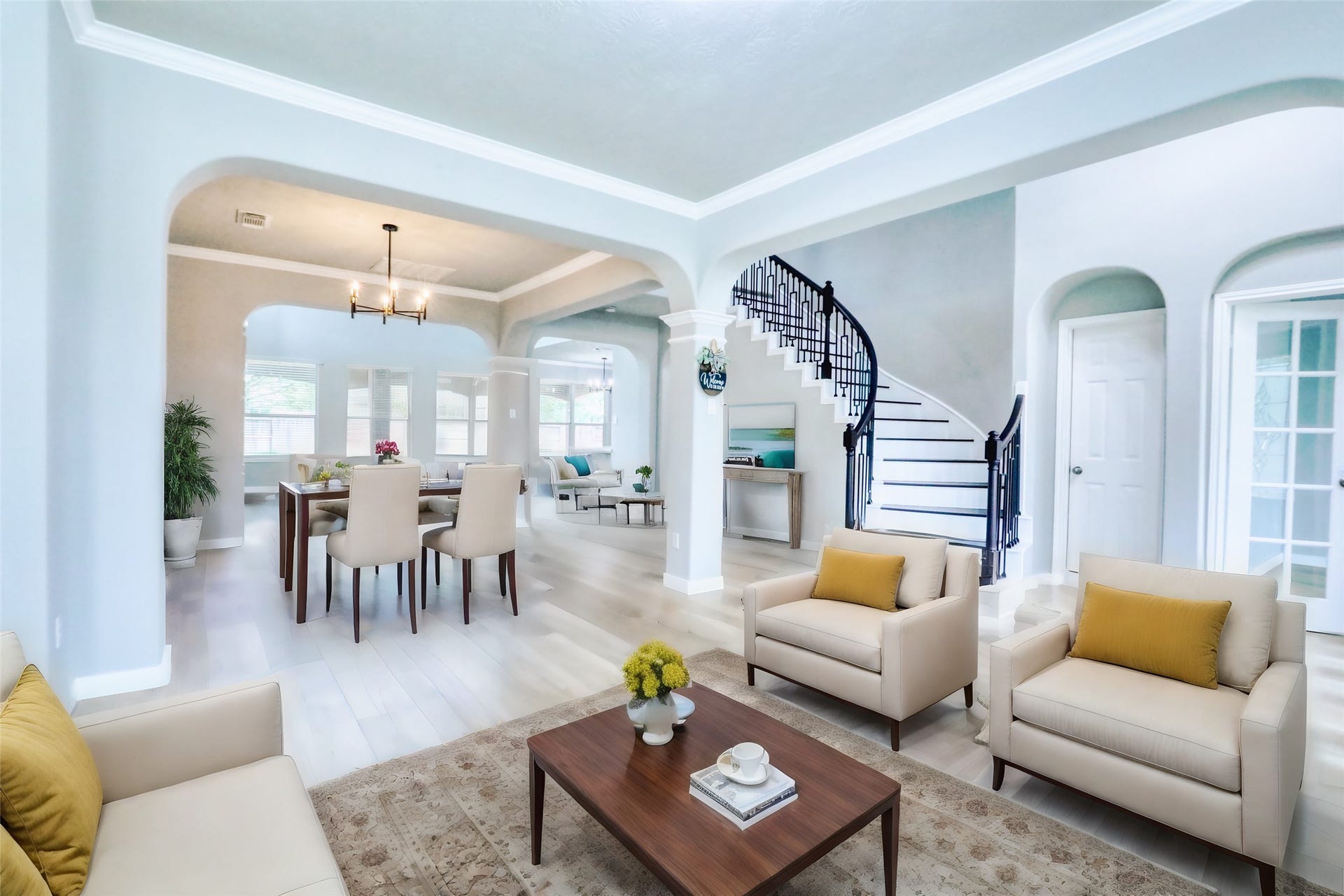 2003 Broken Branch Court, Katy, TX 77494 Virtual Staging Formal Living & Dining by entrance