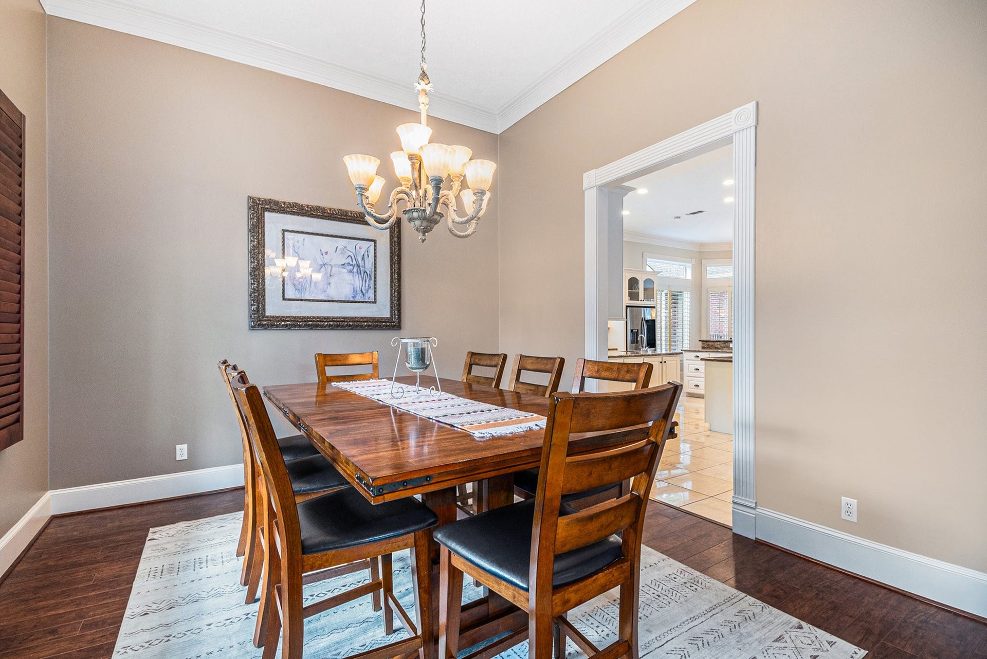 28126 Indigo Lake Court, Magnolia, TX 77355 Beautiful formal dining room off the kitchen with lots of natural lighting.