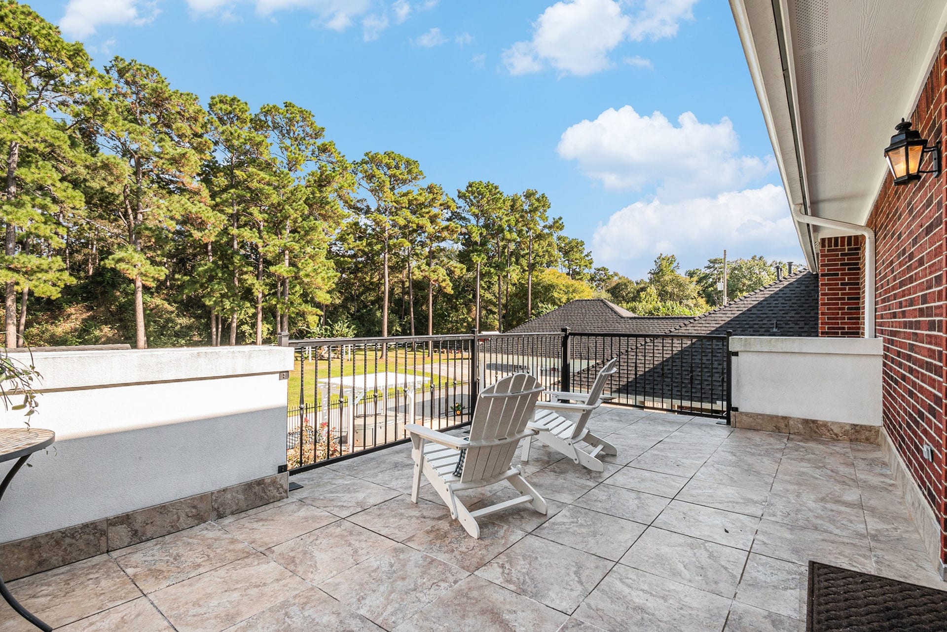 28126 Indigo Lake Court, Magnolia, TX 77355 Big balcony with stunning views of the backyard.