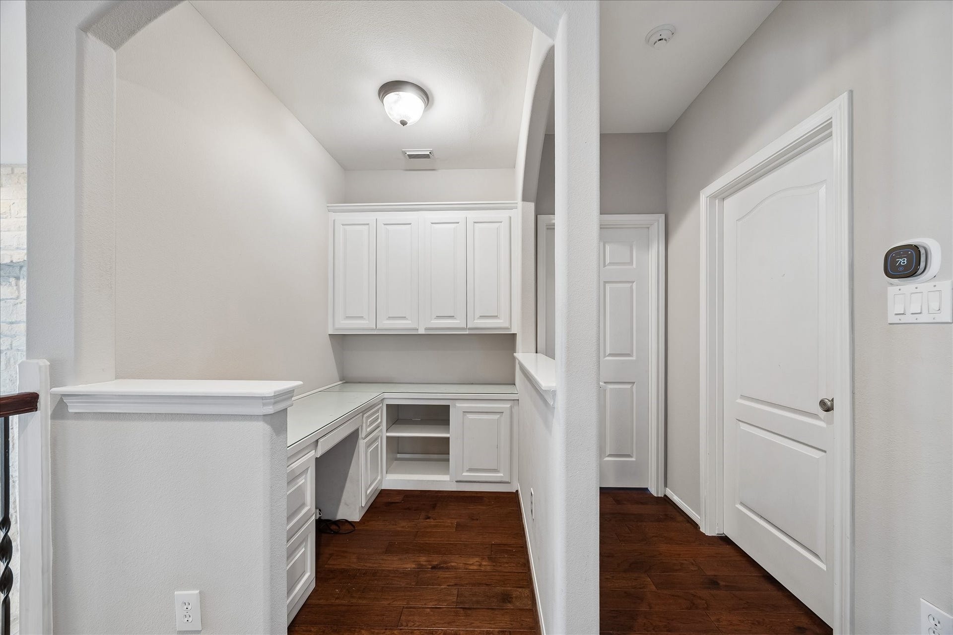 2902 Grand Mesa Pass, Missouri City, TX 77459 This custom built-in study upstairs creates a dedicated spot for homework, creative projects or computer time without taking over another room. Plenty of cabinetry and work surface help keep everything organized and out of sight.