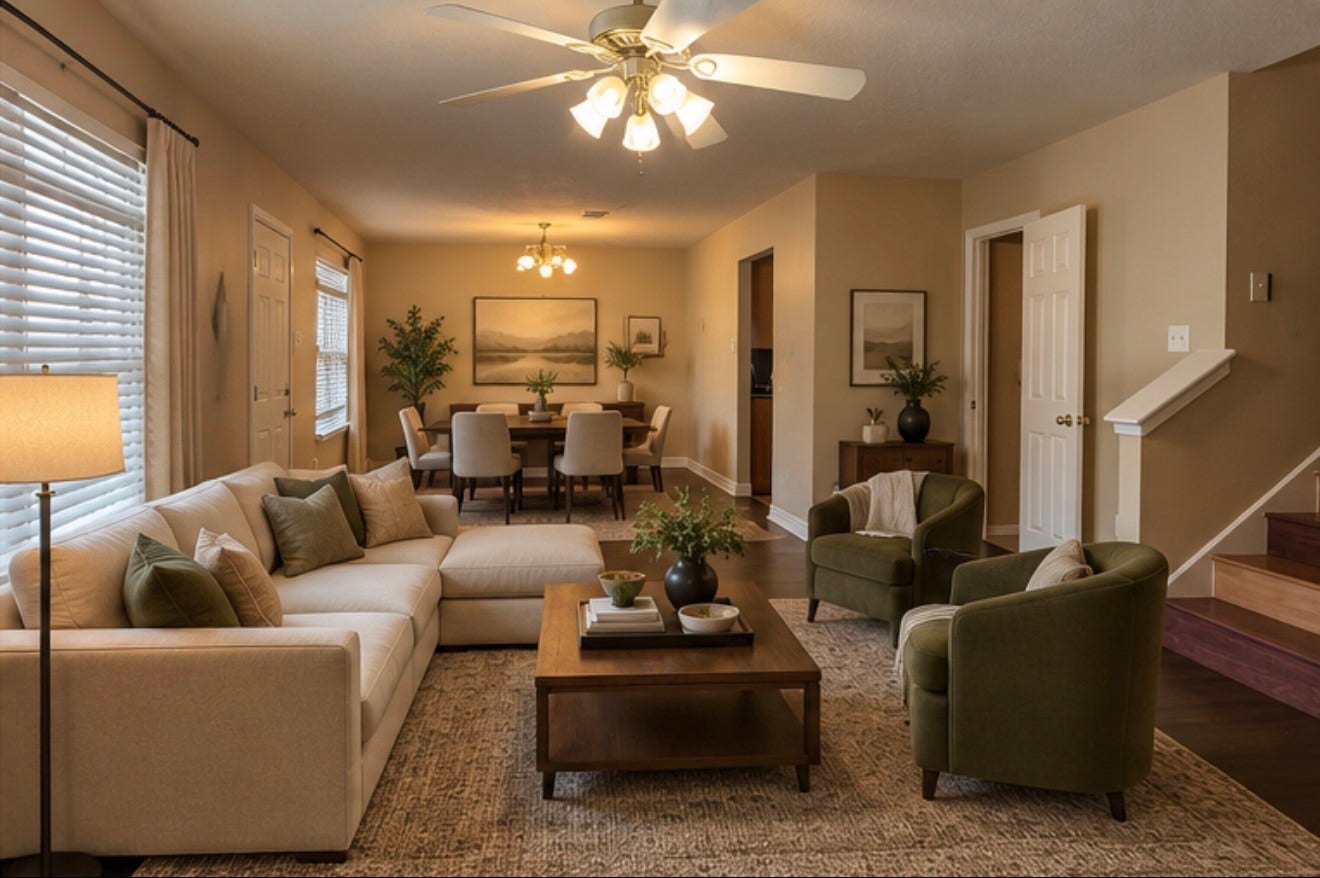 7929 Comal Street, Houston, TX 77051 Virtually stagged Living area