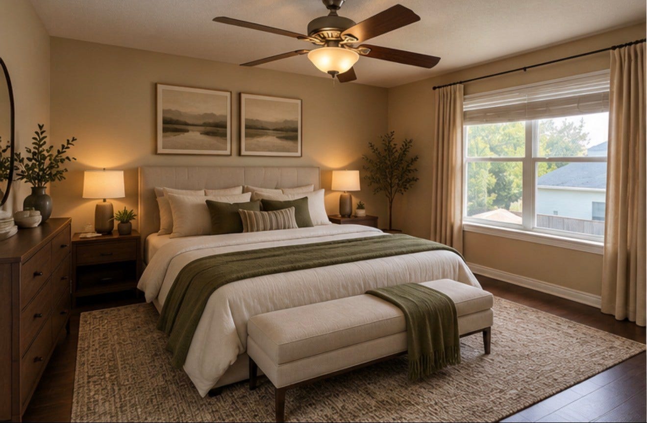 7929 Comal Street, Houston, TX 77051 Primary Bedroom Virtually stagged.