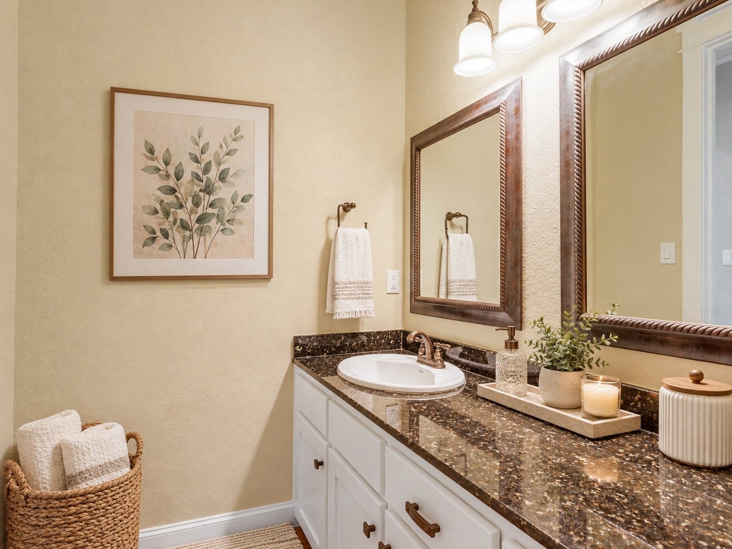 837 E 27th Street, Houston, TX 77009 This is the powder room of the half bathroom located downstairs. Virtually staged using AI.