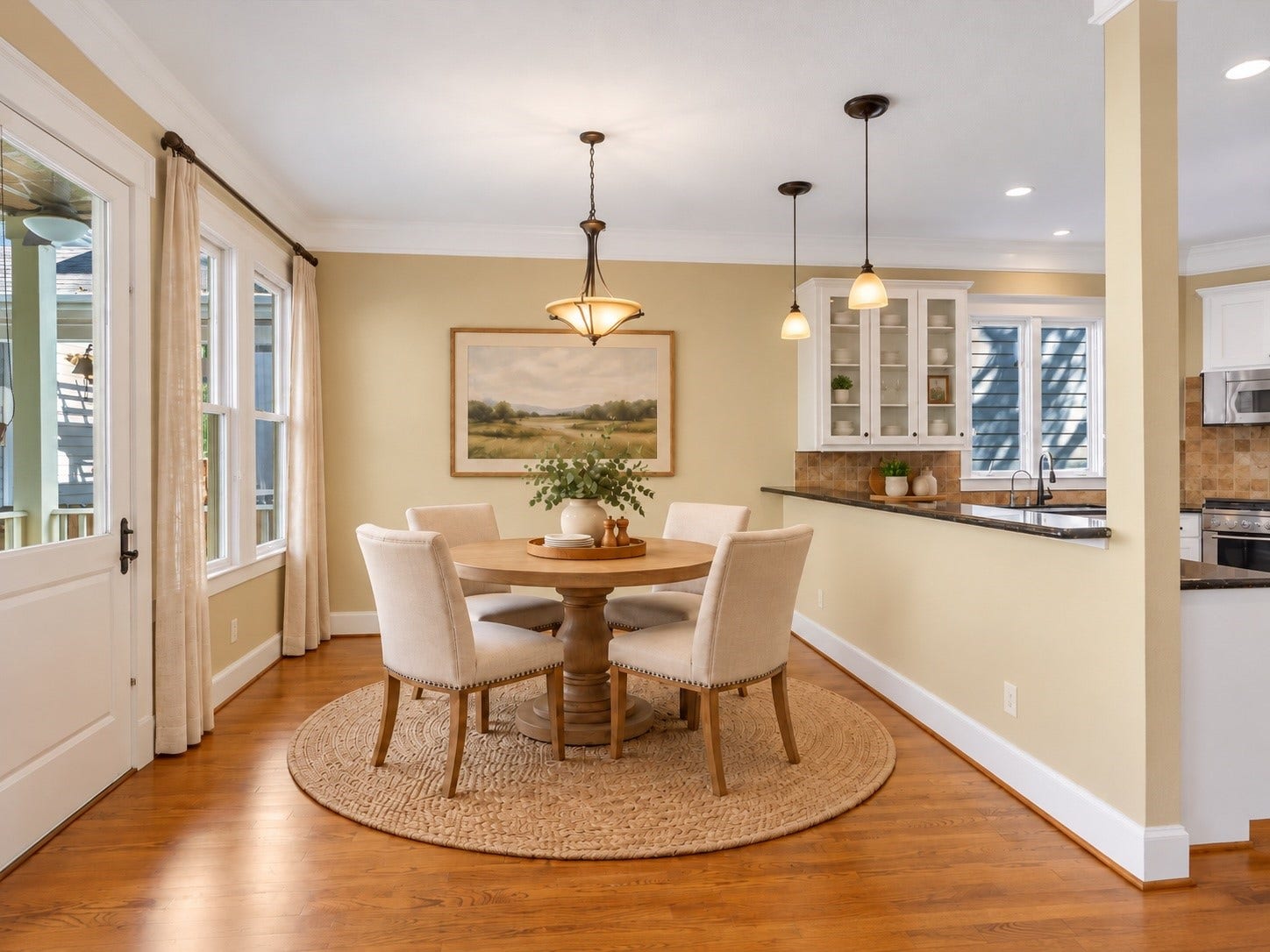 837 E 27th Street, Houston, TX 77009 Natural light, elegant finishes, and a seamless flow to the kitchen create an inviting atmosphere perfect for slow mornings. This photo has been virtually staged using AI.
