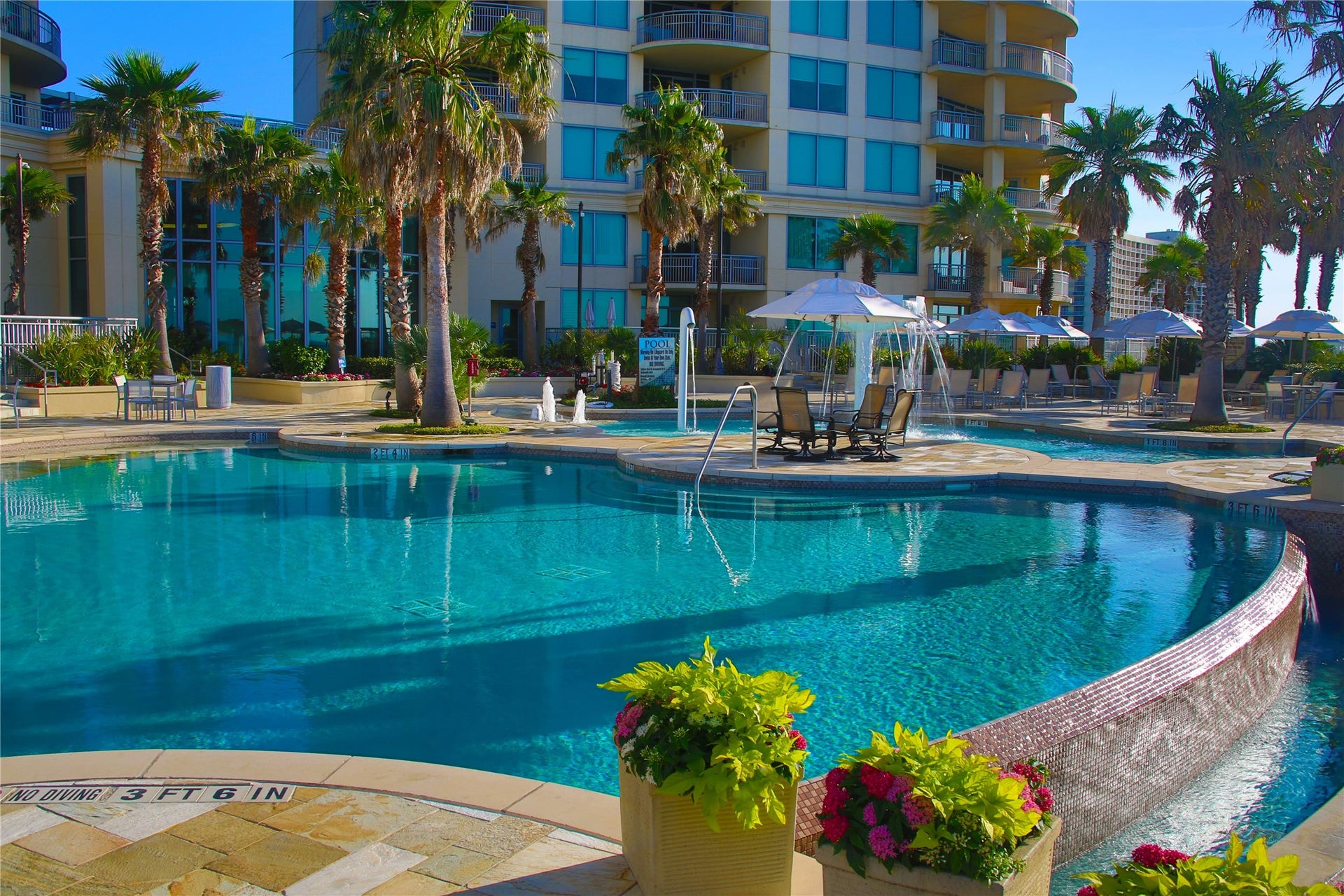 801 E Beach Drive, #BC2808, Galveston, TX 77550 Resort-style pools, swaying palms, and inviting spaces to relaxevery day feels like a coastal getaway at Palisade Palms