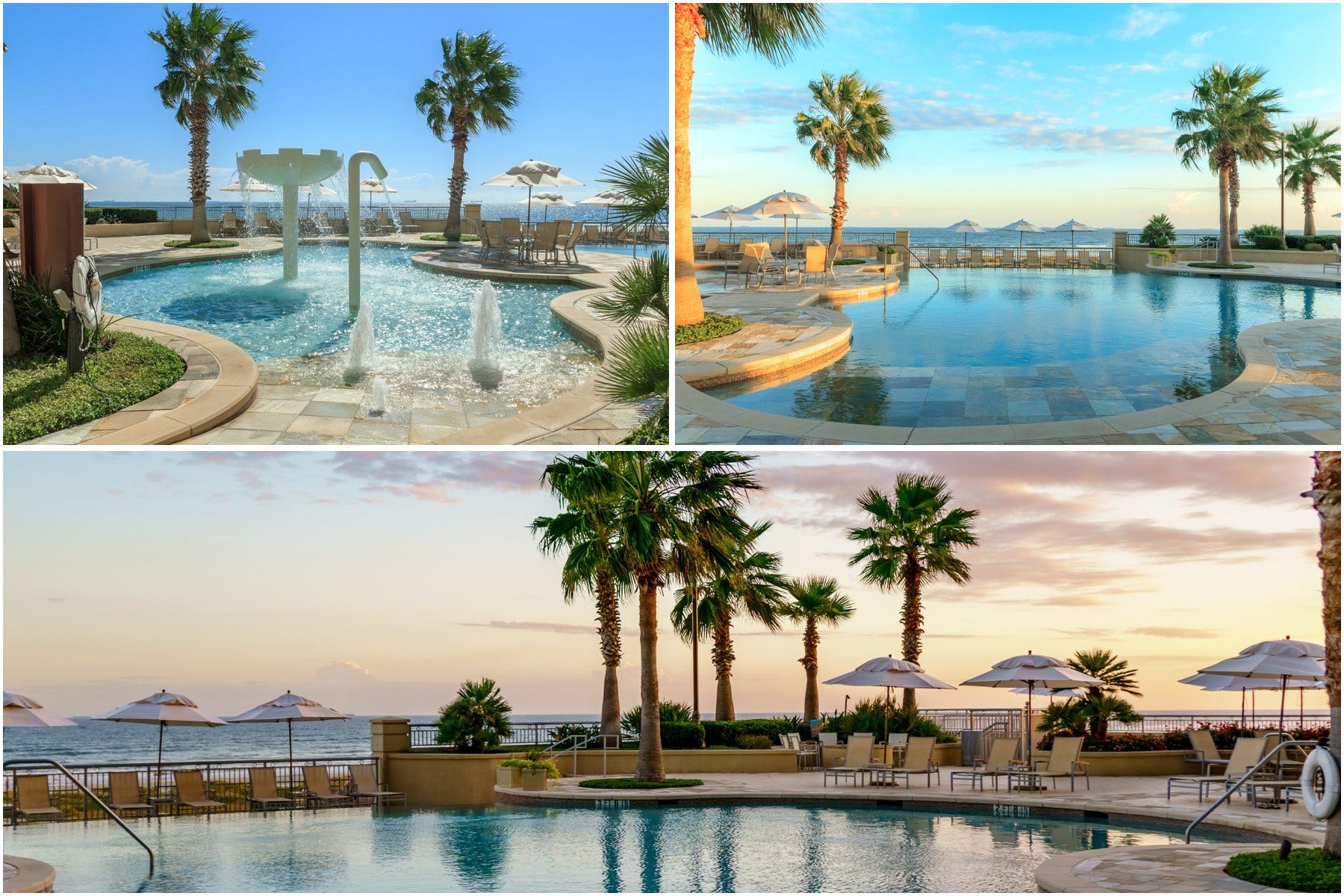 801 E Beach Drive, #BC2808, Galveston, TX 77550 From sunlit swims to sunset lounging, the resort-style pools at Palisade Palms offer a beautiful Gulf-front setting to relax, recharge, and enjoy coastal living every day
