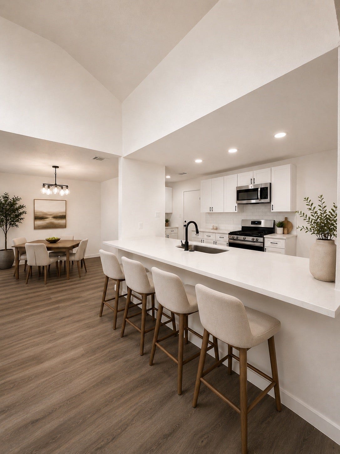 5935 Caruso Forest Drive, Houston, TX 77088 Kitchen with Open Layout to Dining Room