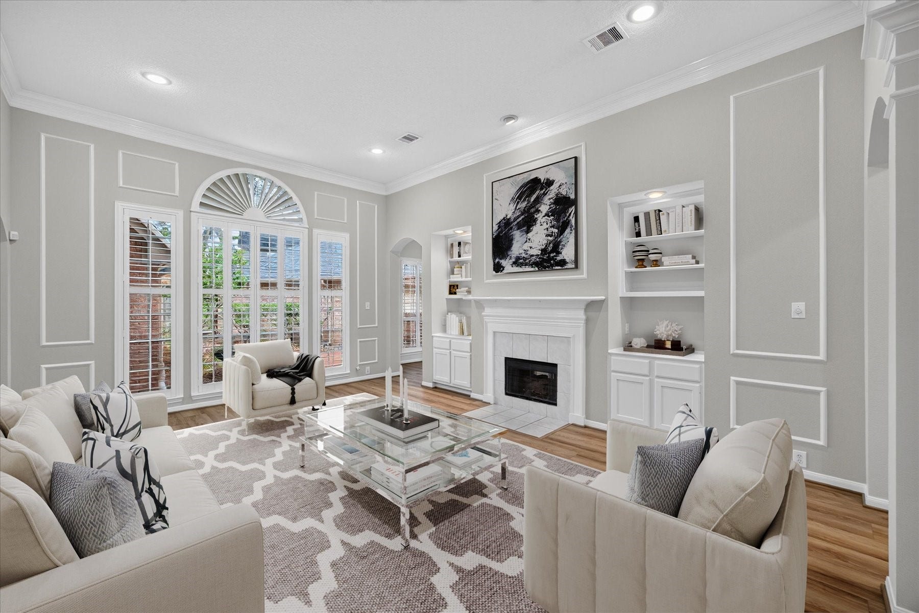 22114 Haden Park Drive, Katy, TX 77450 Livingroom virtually staged.