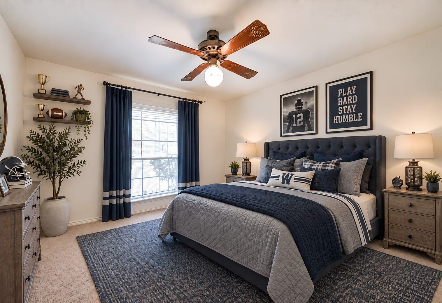 601 Kimswick C Court, Deer Park, TX 77536 Staged bedroom #3 offers versatility to suit your needs and lifestyle. Whether used as a bedroom for your teenage son, a guest room, study, or home office, this flexible space provides endless possibilities. Let your imagination guide you in creating a room that works perfectly for you!
