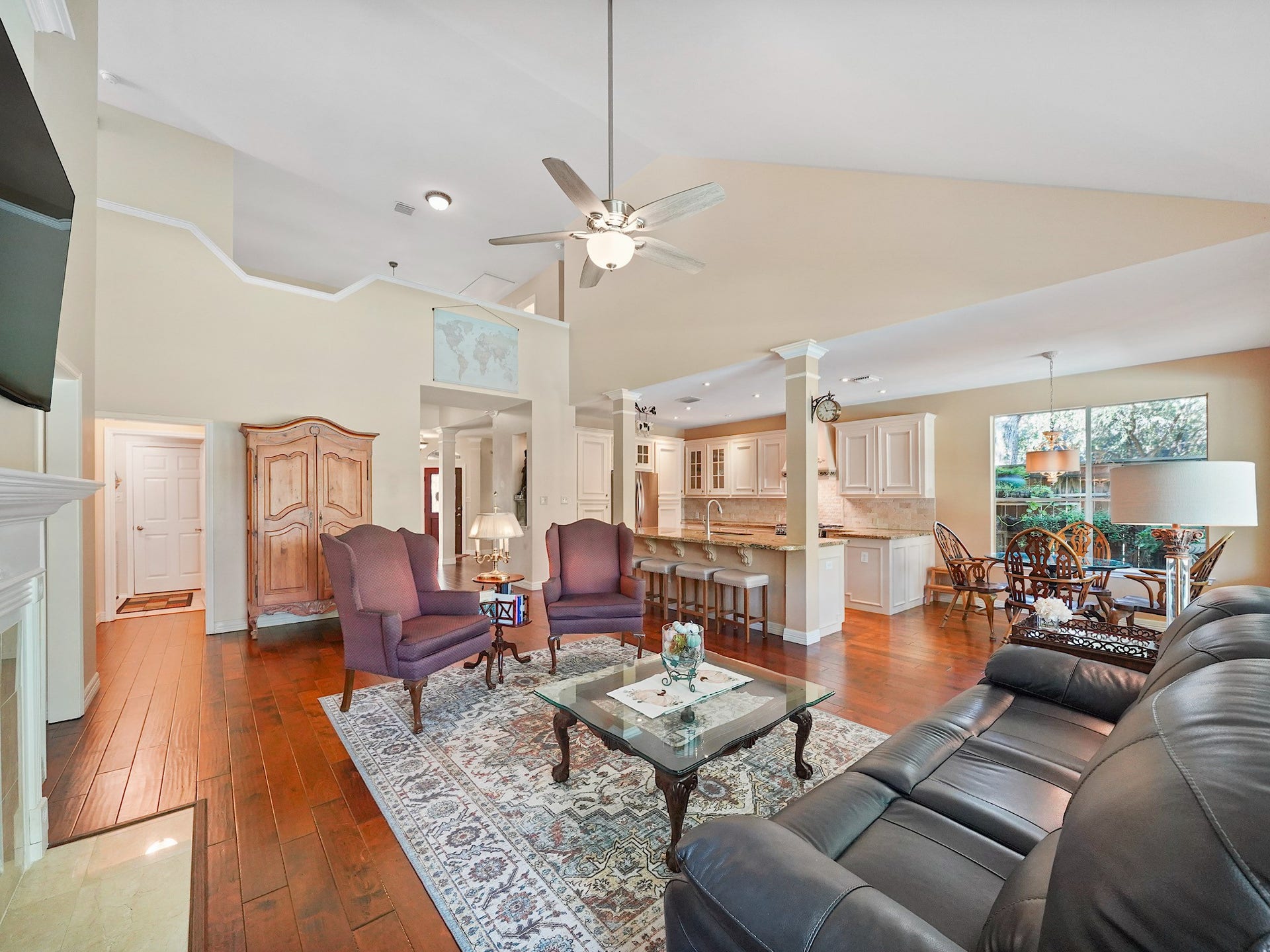 22510 Westenfield Lane, Katy, TX 77450 The open connection between the family room and kitchen keeps everyone close, whether dinner is being prepared or the conversation has moved to the sofa. Its a layout made for easy gatherings and everyday moments.