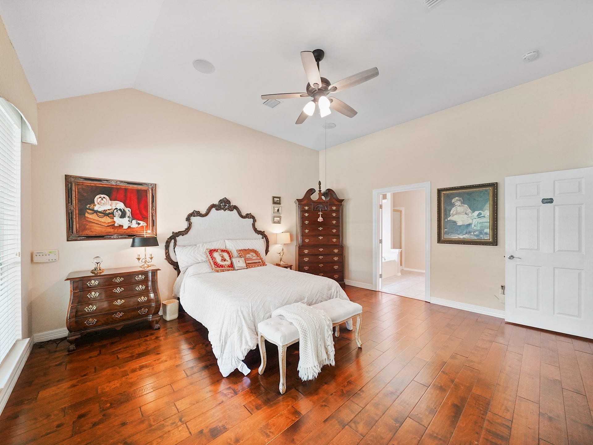 22510 Westenfield Lane, Katy, TX 77450 With room for your favorite furnishings, the primary bedroom offers the opportunity to create a retreat that feels entirely your own. The ensuite bath is close at hand for added everyday comfort.
