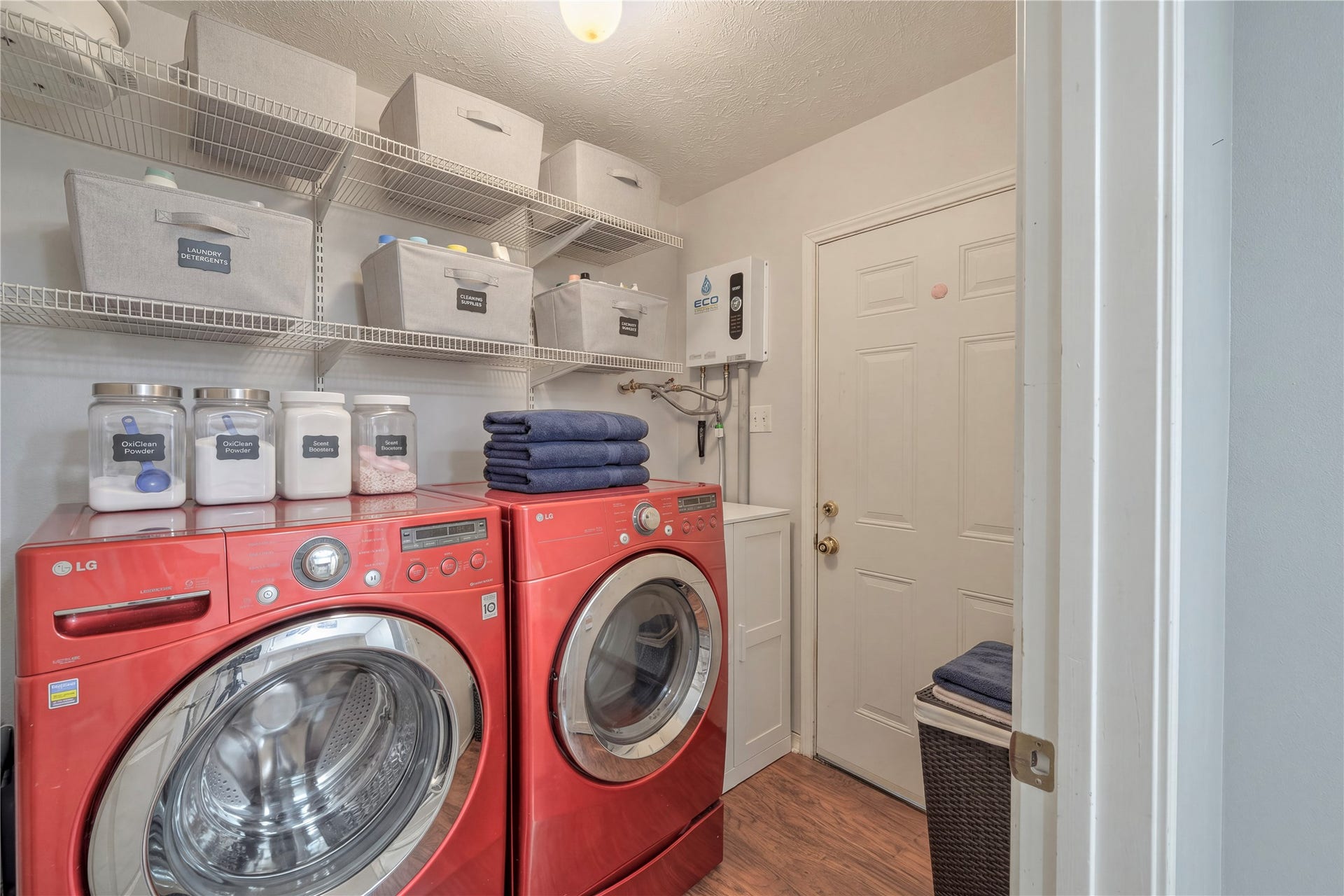 Laundry off the hall and kitchen.