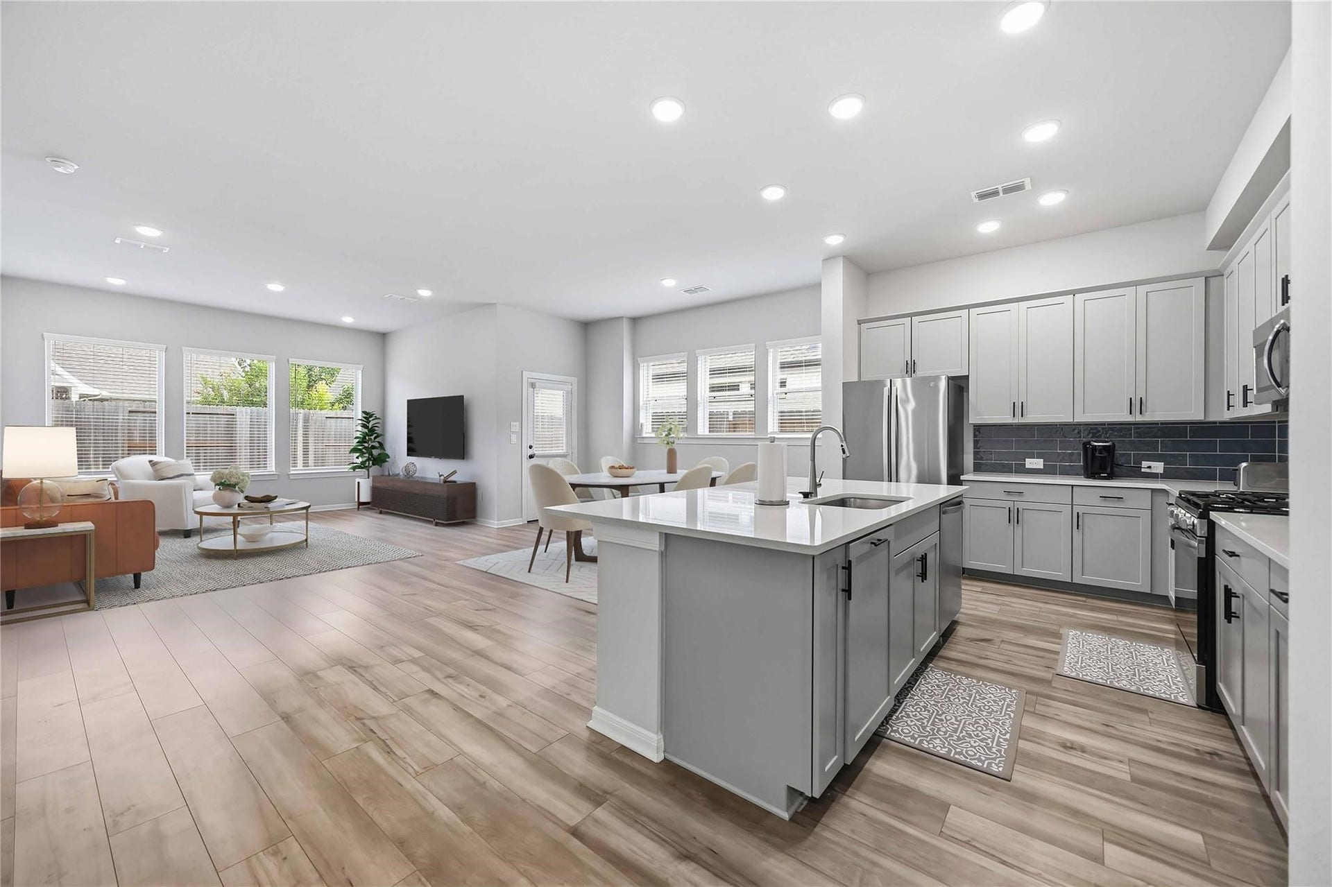 Open concept floor plan