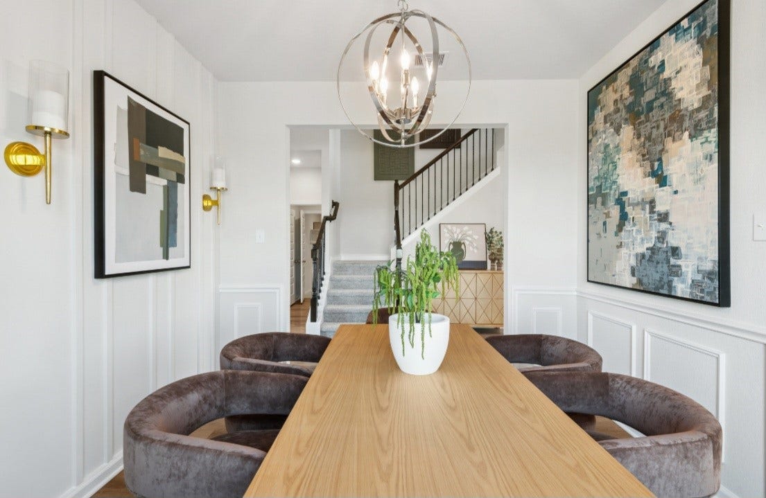 This image of the formal dining is staged to be used for illustration purposes only.