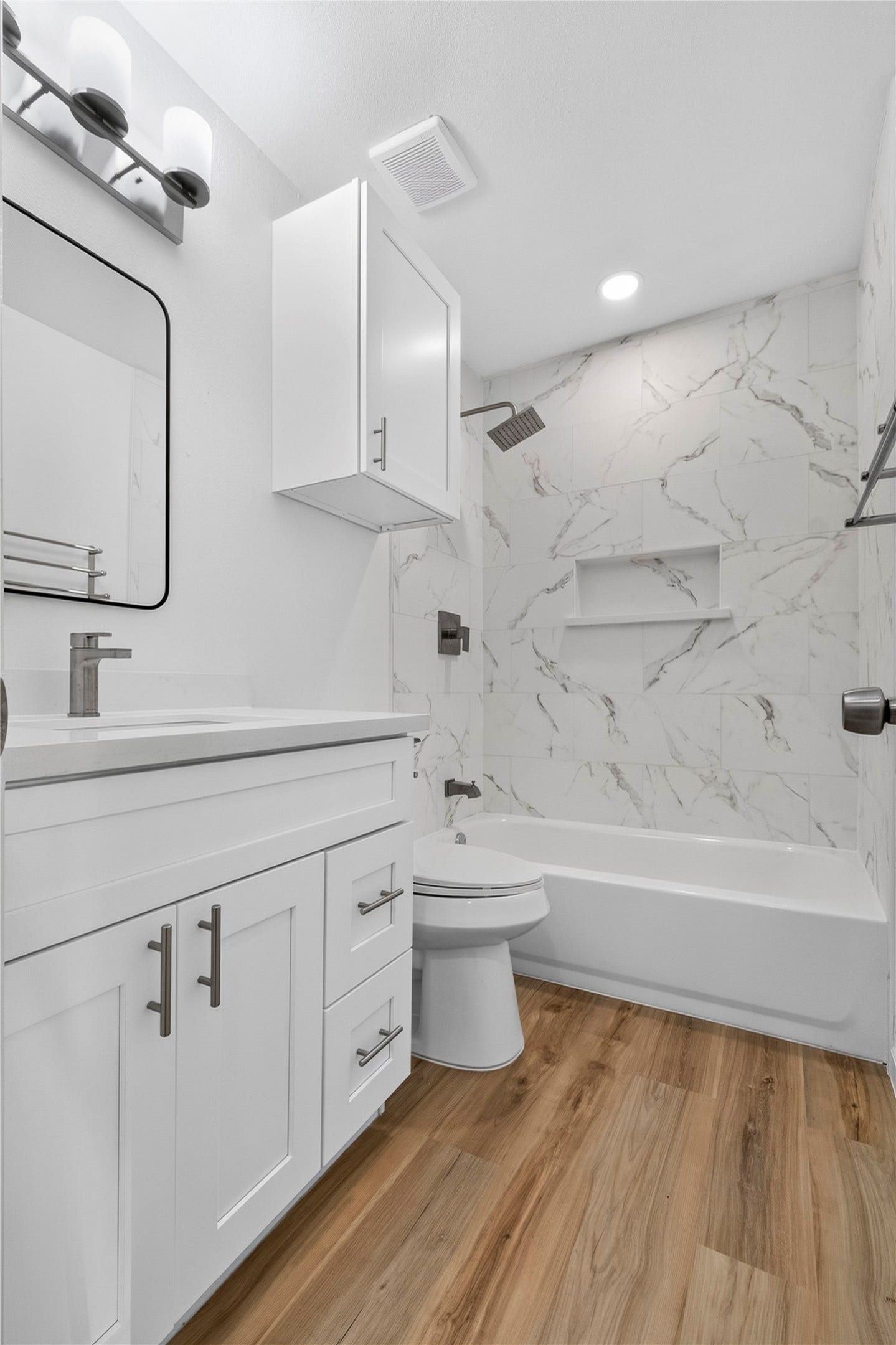 Second bathroom with a new soaking tub