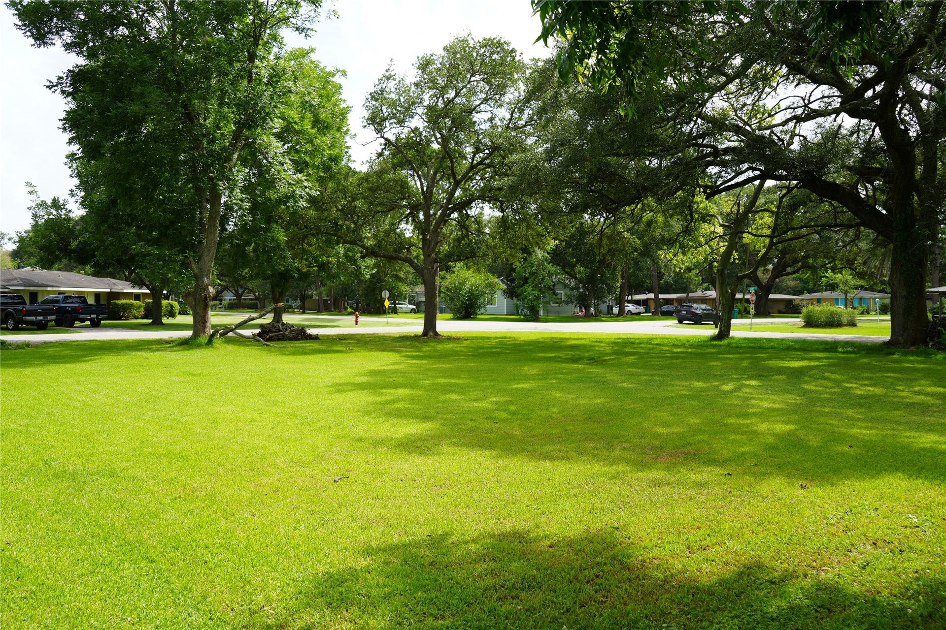 2606 N Houston Drive, La Marque, TX 77568 Back angle of the lot looking towards the street.