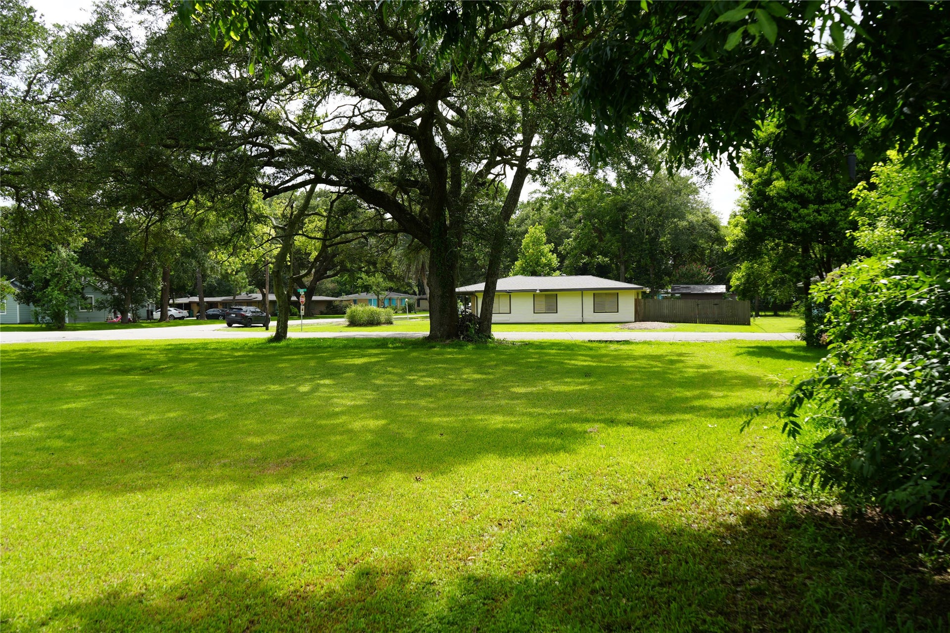 2606 N Houston Drive, La Marque, TX 77568 Back angle of the lot looking towards the street.