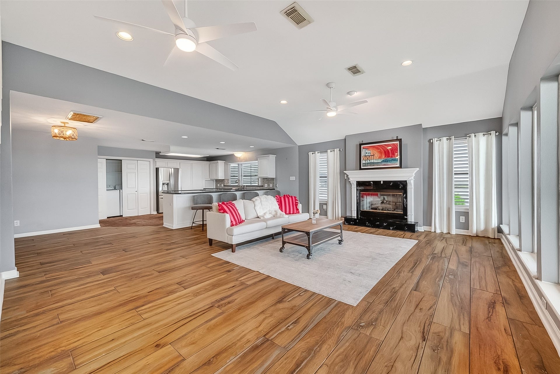 925 Bonita Street, Bayou Vista, TX 77563 Open concept living room, dining, and kitchen!