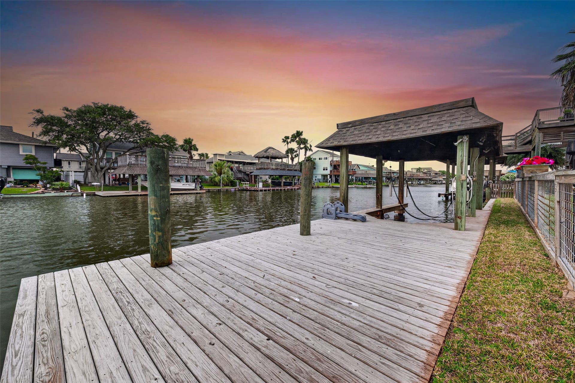 925 Bonita Street, Bayou Vista, TX 77563 Fish from your dock! Updated Boat house with sling!