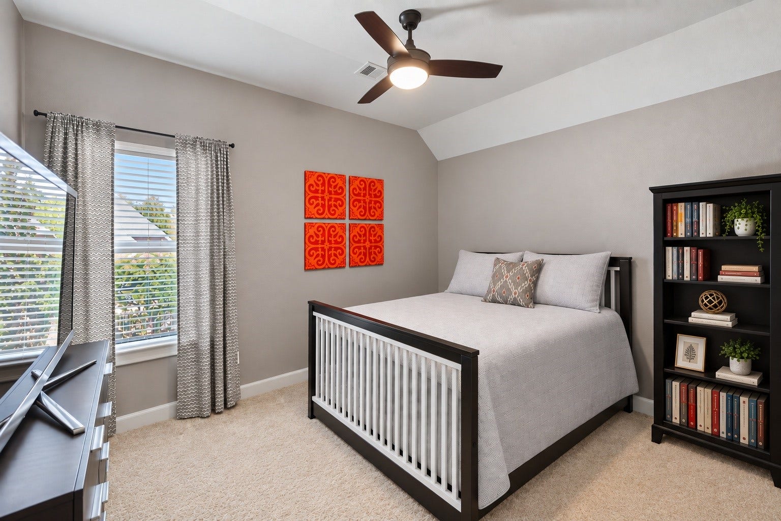 10 Camplight Court, Spring, TX 77389 The 3rd of the secondary Bedrooms upstairs located at the end of a short hallway off the Game Room space.