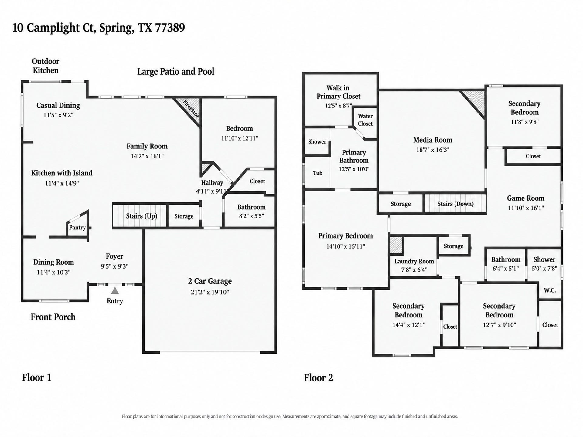 10 Camplight Court, Spring, TX 77389 Full Floorplan