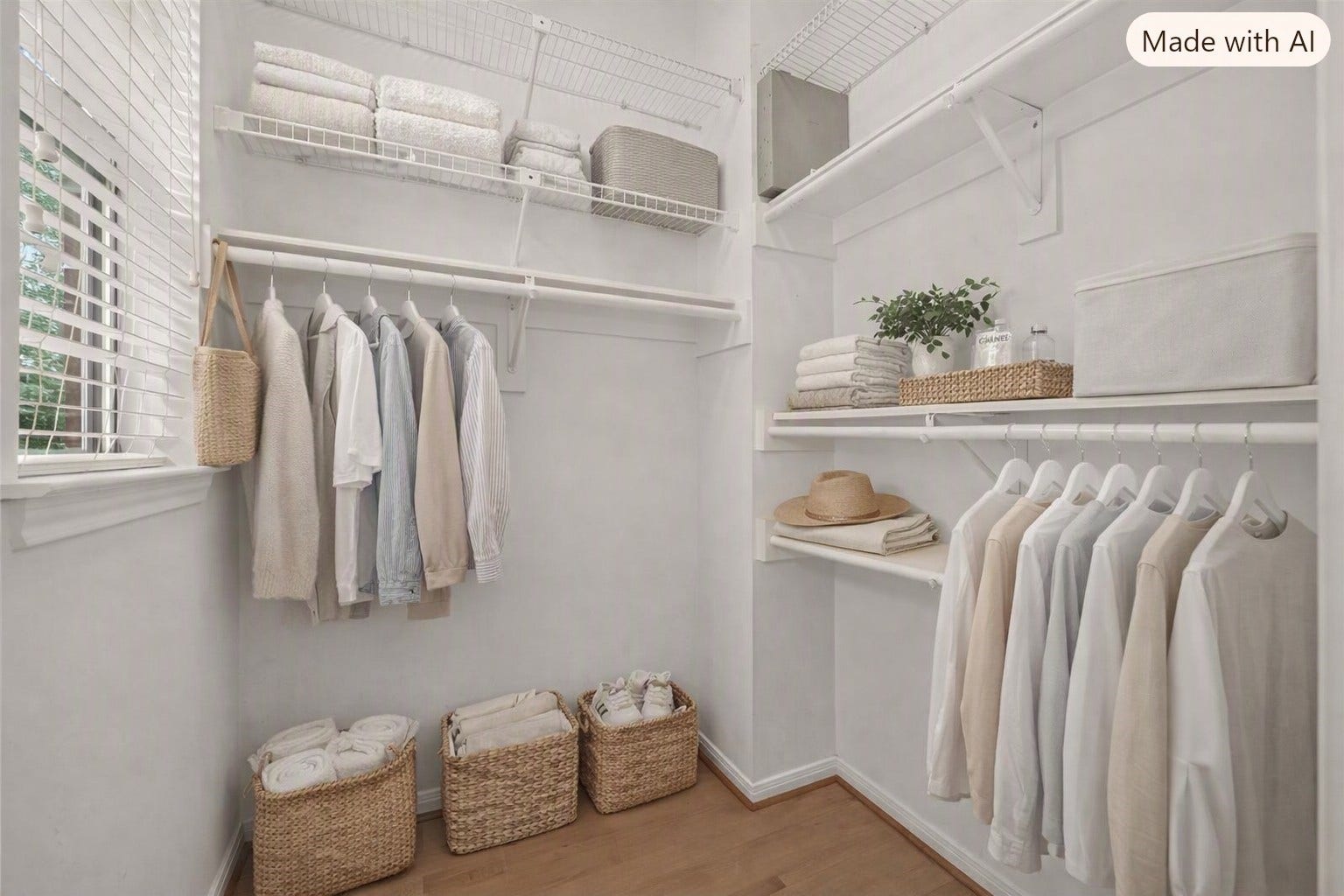 2903 Austin Street, Houston, TX 77004 Spacious walk-in closet, virtually staged to showcase its storage potential and help you envision an organized space for your wardrobe and accessories.