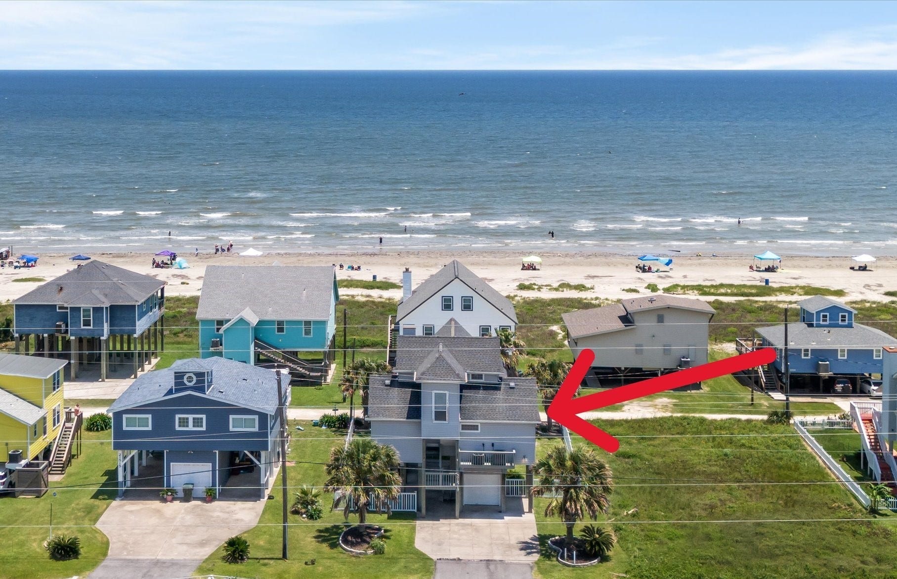 21519 San Luis Pass Road, Galveston, TX 77554 Picture your family at this great beachside home with direct ocean views, elevated design, and easy beach access. Perfect for seaside living.