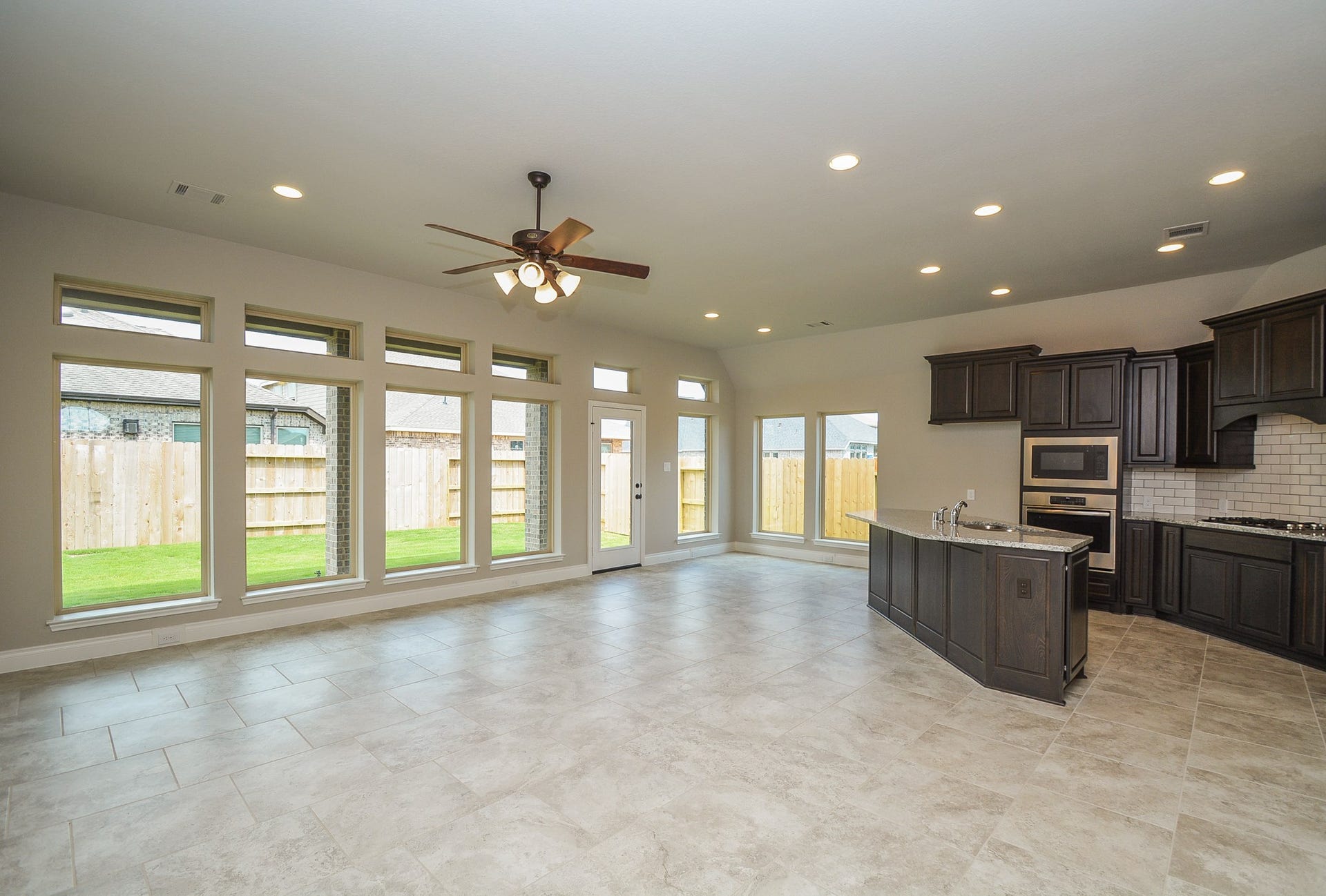 Open spacious family room and Kitchen