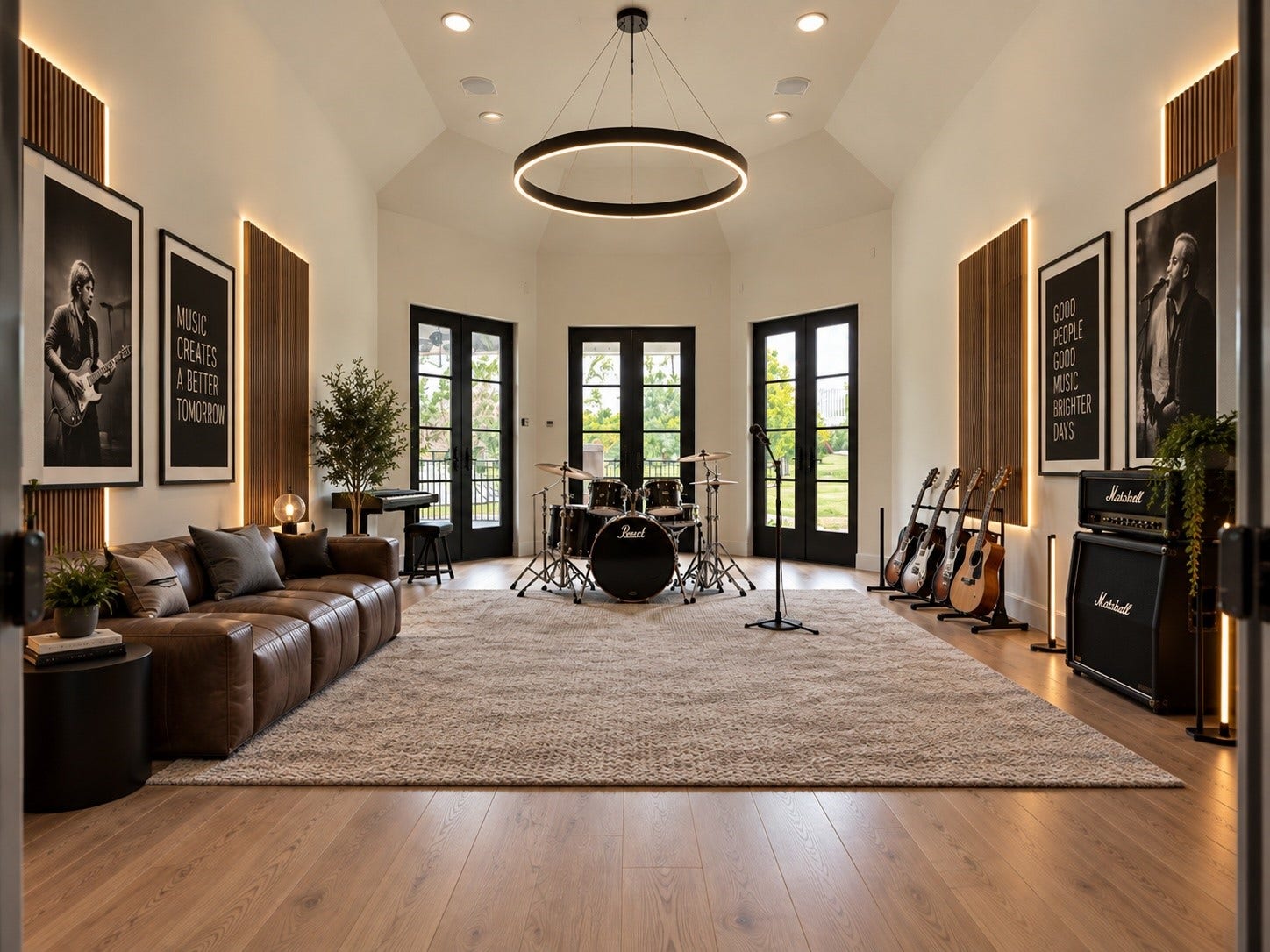 23 Beacon Hill Hill, Sugar Land, TX 77479 A welcoming secondary gathering space features substantial natural light, elegant finishes, and generous flexibility for use as a music room, private lounge, or additional recreation area.