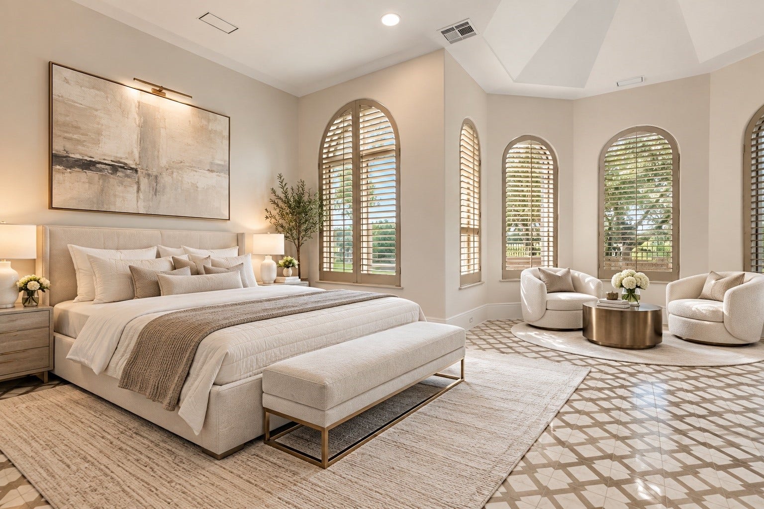23 Beacon Hill Hill, Sugar Land, TX 77479 This beautifully appointed Casita bedroom offers soft neutral finishes, graceful architectural windows, and comfortable proportions, creating an inviting retreat for family members or overnight guests.