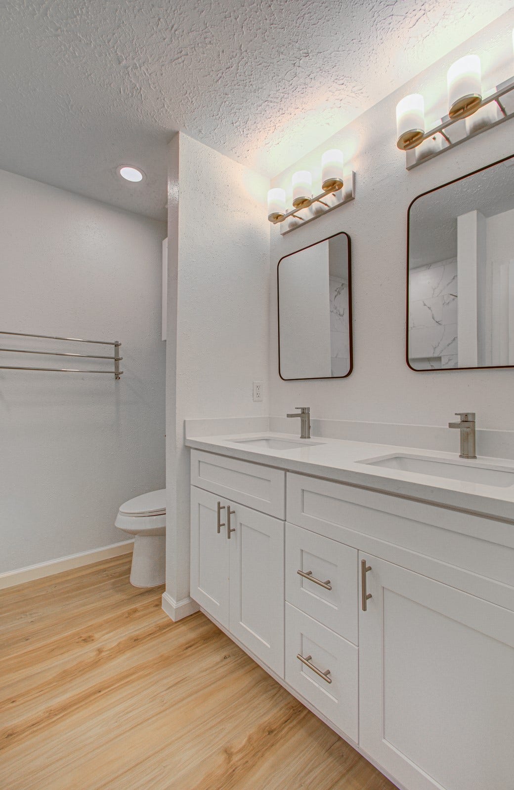 Primary bathroom with dual sinks