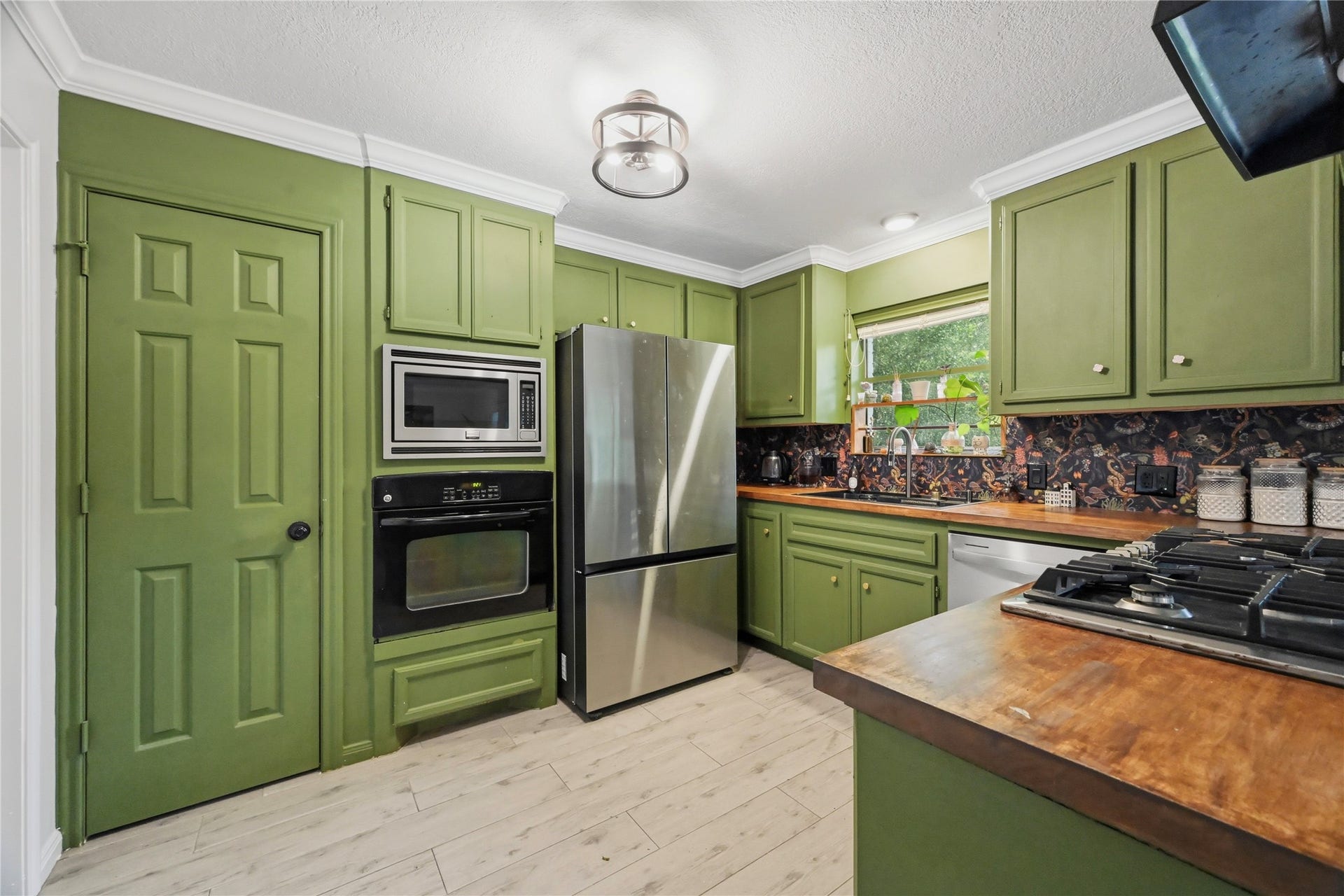 Bright kitchen with generous cabinet storage