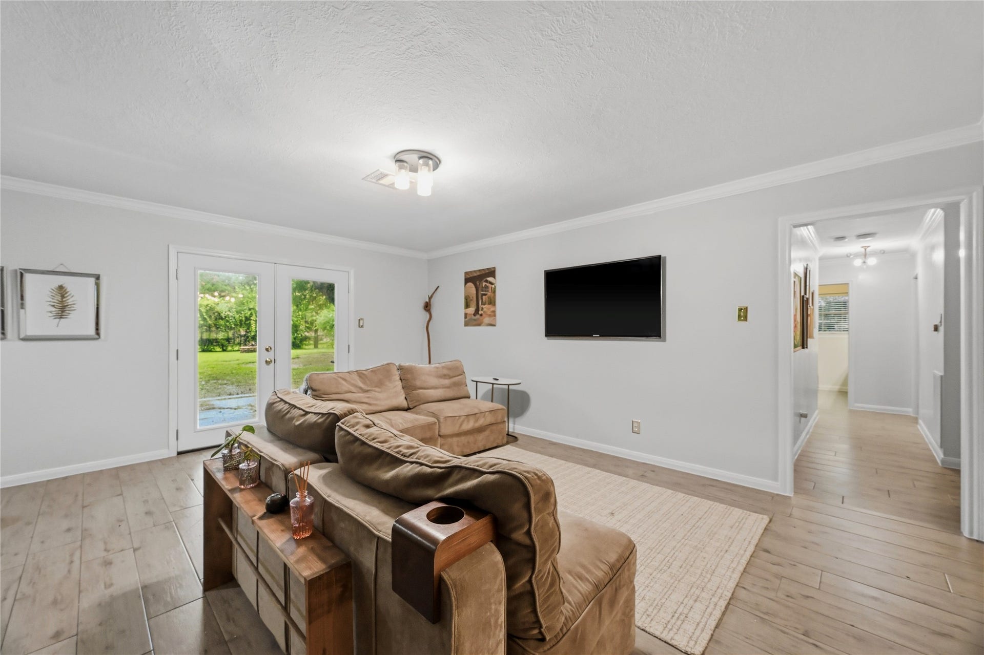 Warm and inviting family room with a welcoming atmosphere