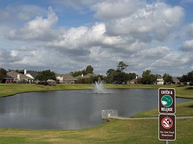 20023 Cypresswood Glen, Spring, TX 77373 Large lake with fountain where you can fish (catch and release)