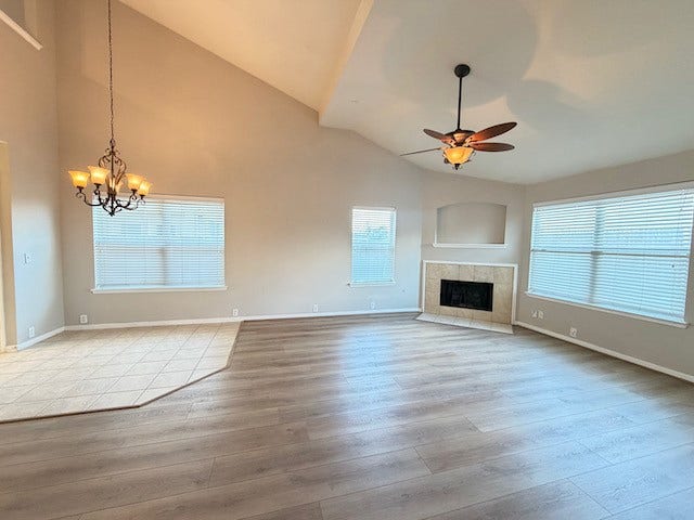 20023 Cypresswood Glen, Spring, TX 77373 Gas log fireplace and upgraded lighting add warmth to the space.