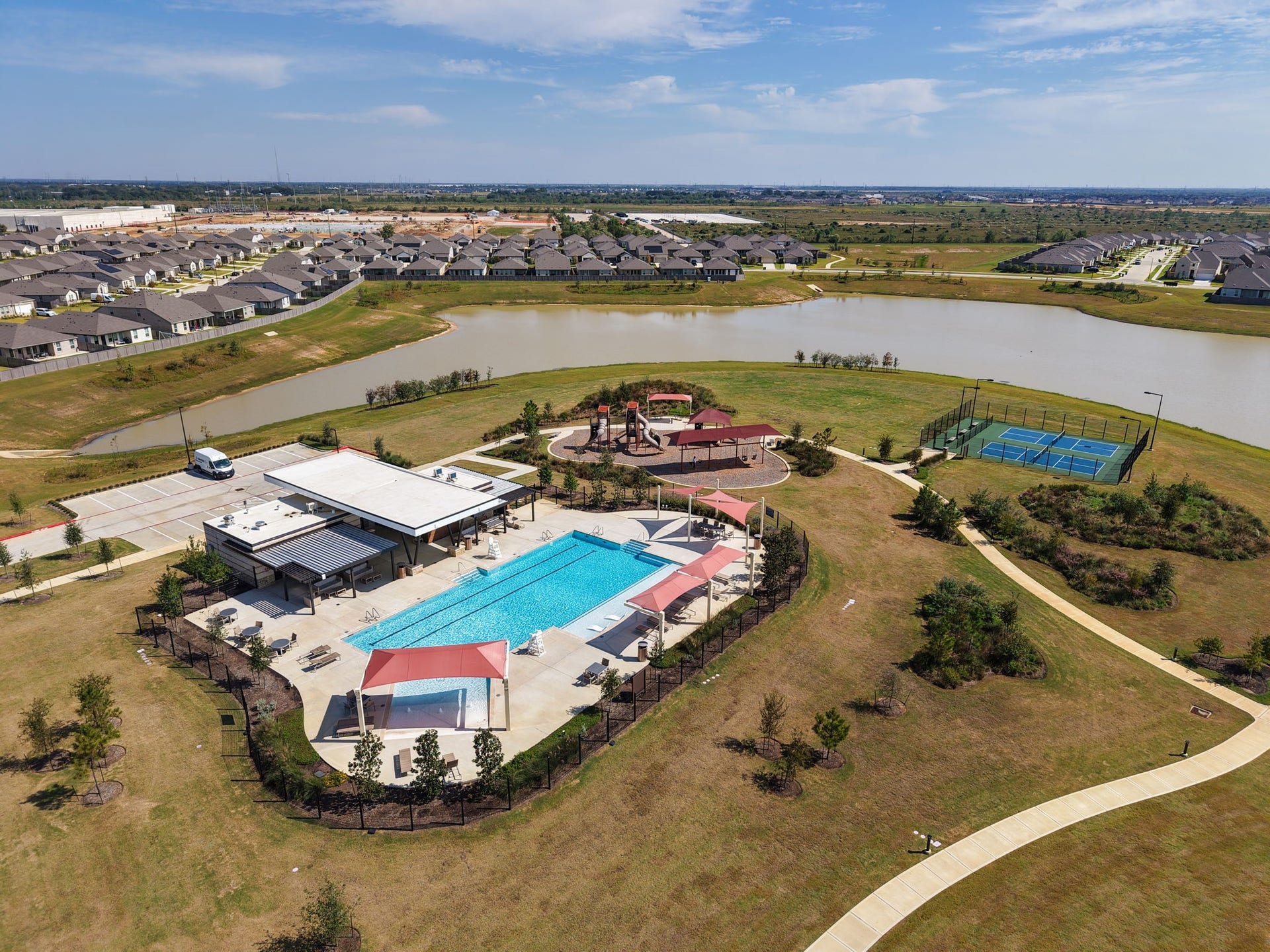 29039 Bison Haven Drive, Hockley, TX 77447 Pool, play ground, pickle ball. All located very close to the home.