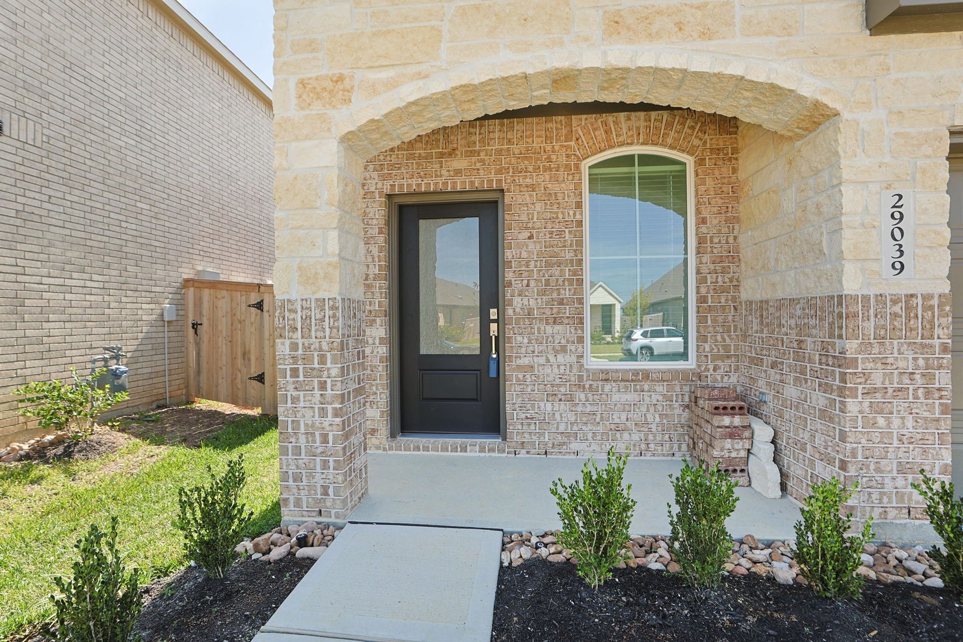 29039 Bison Haven Drive, Hockley, TX 77447 Add a bench on the front porch to enjoy evenings.